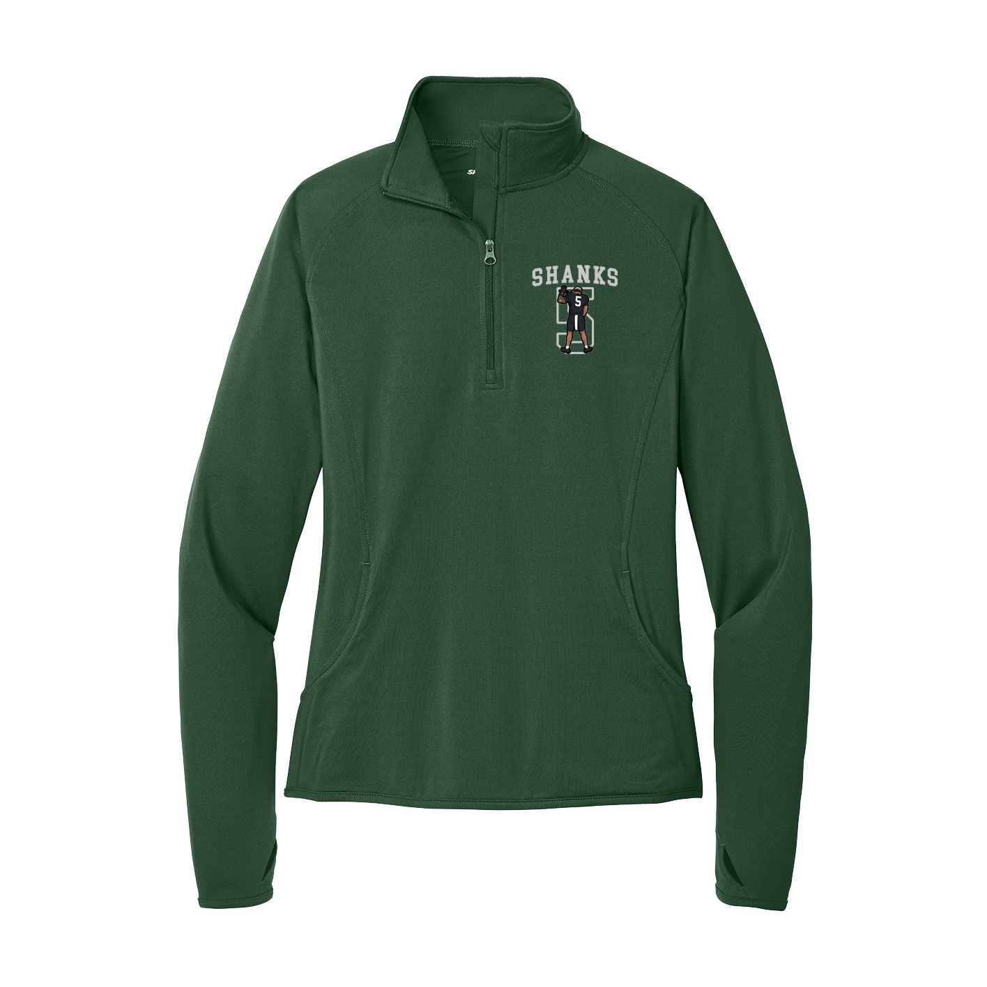 Women's Q-Zip Pullover — Shirsey in Green