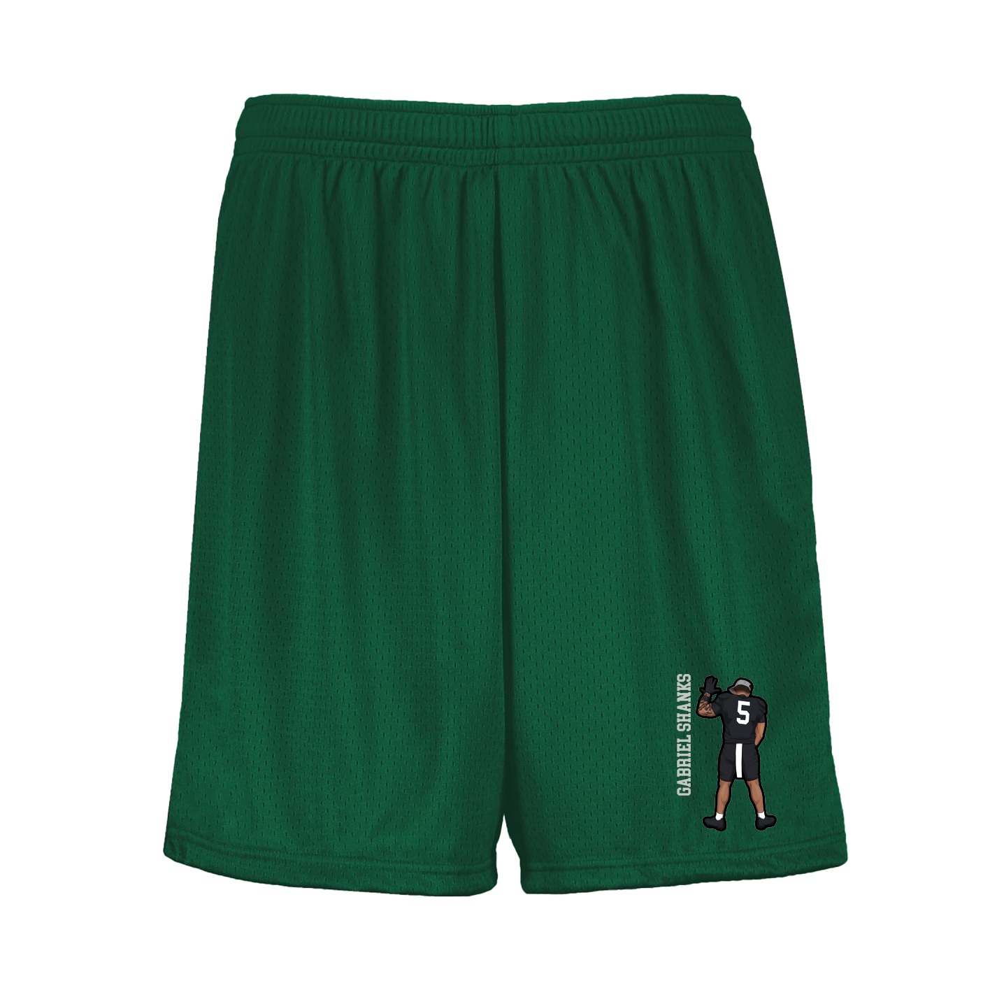 Shorts — Name Vertical in Green