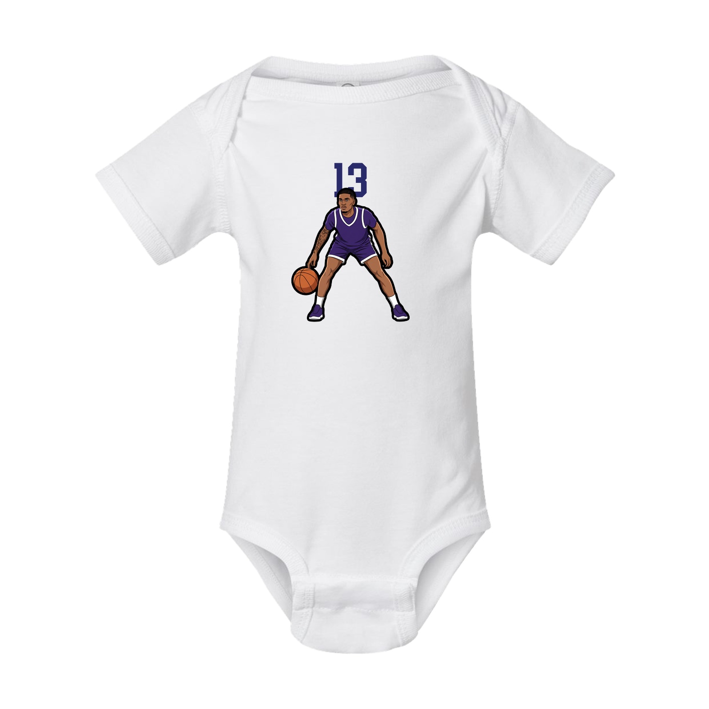 Baby Onesie — Number Top in White