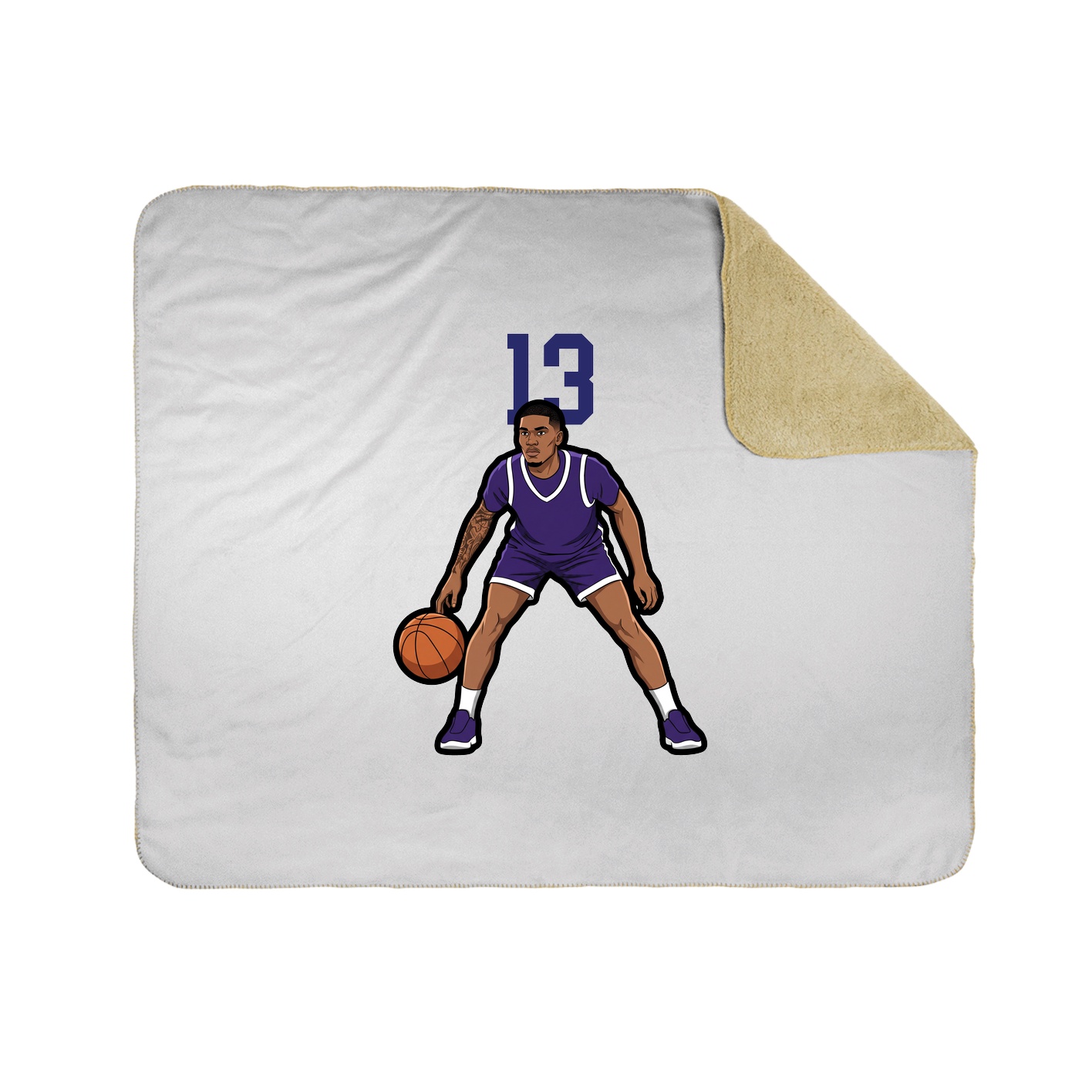 Throw Blanket — Number Top in White