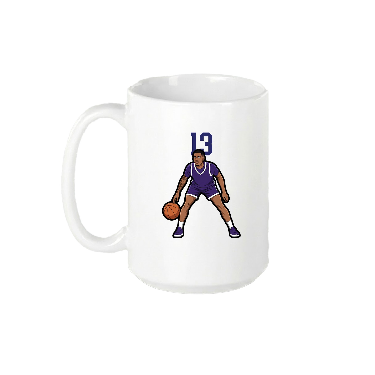 15oz Coffee Mug — Number Top in White