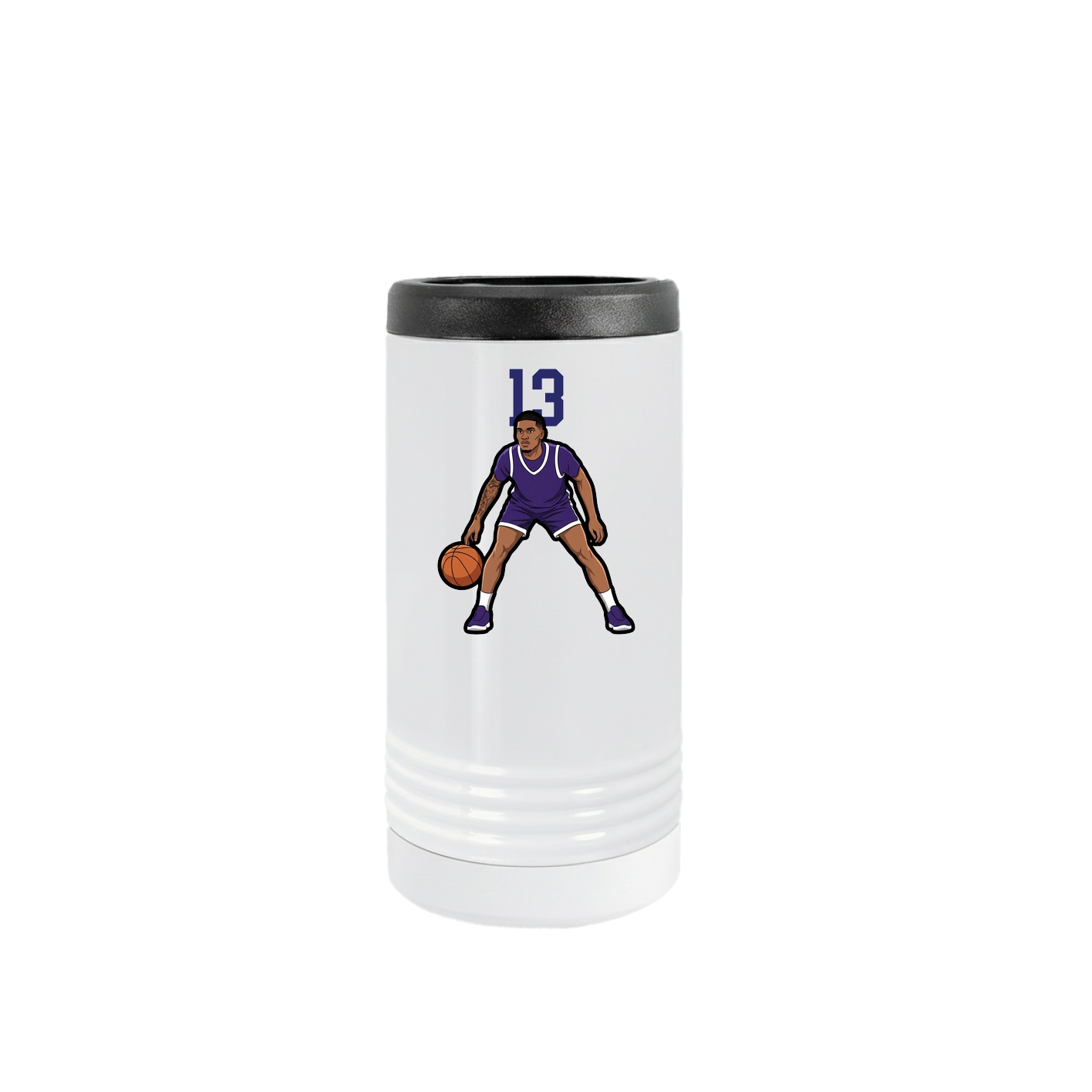 Slim Beverage Holder — Number Top in White