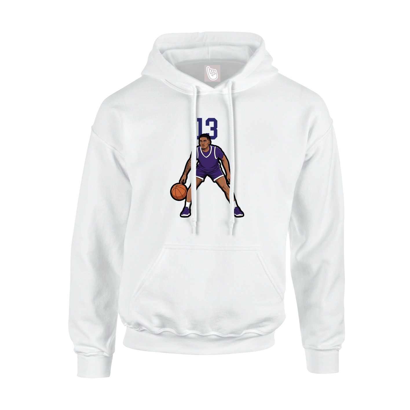 Hoodie — Number Top in White