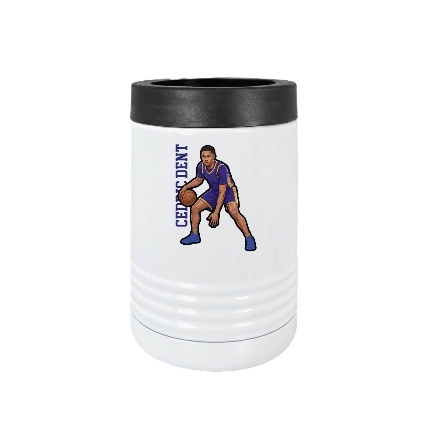 Beverage Holder — Name Vertical in White