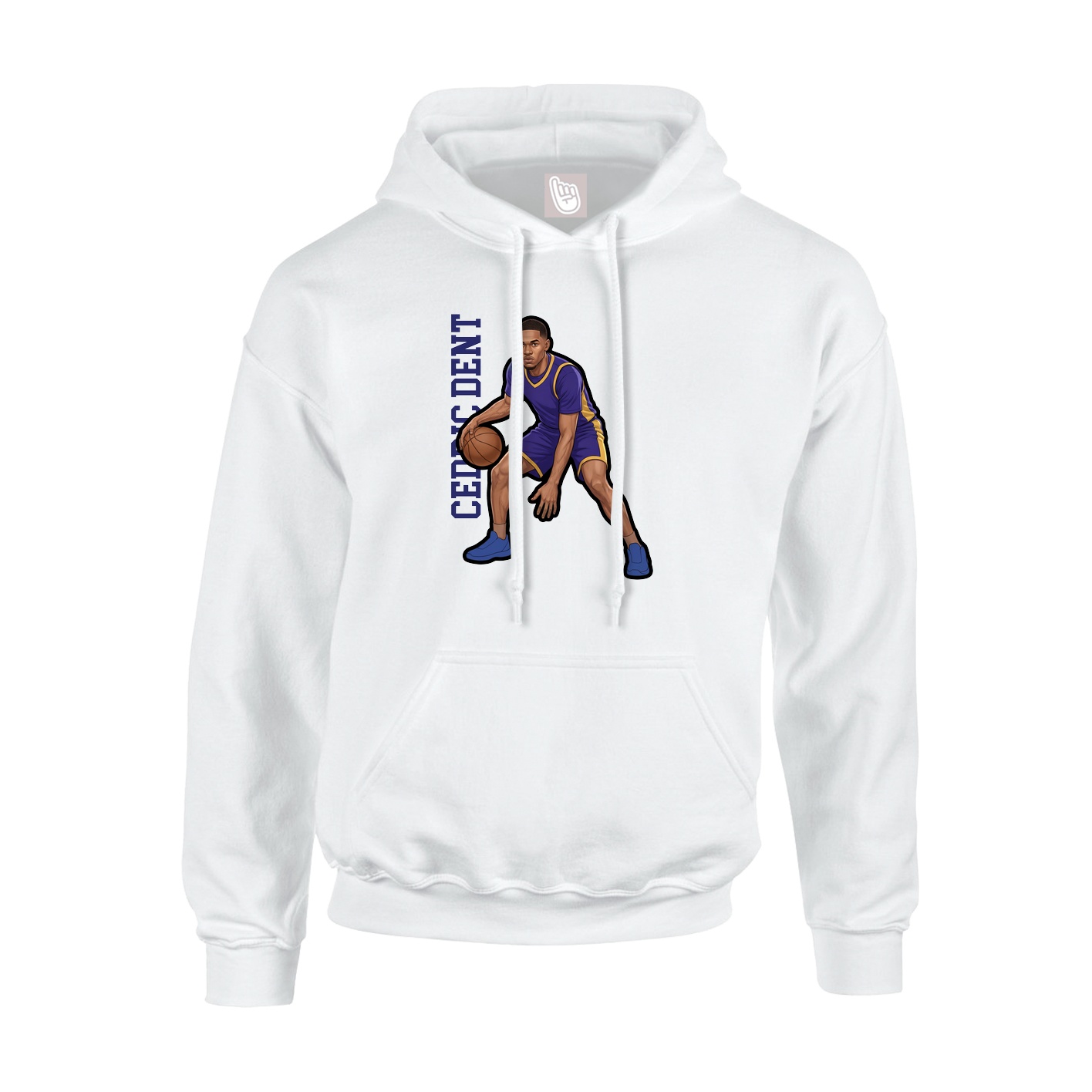 Hoodie — Name Vertical in White