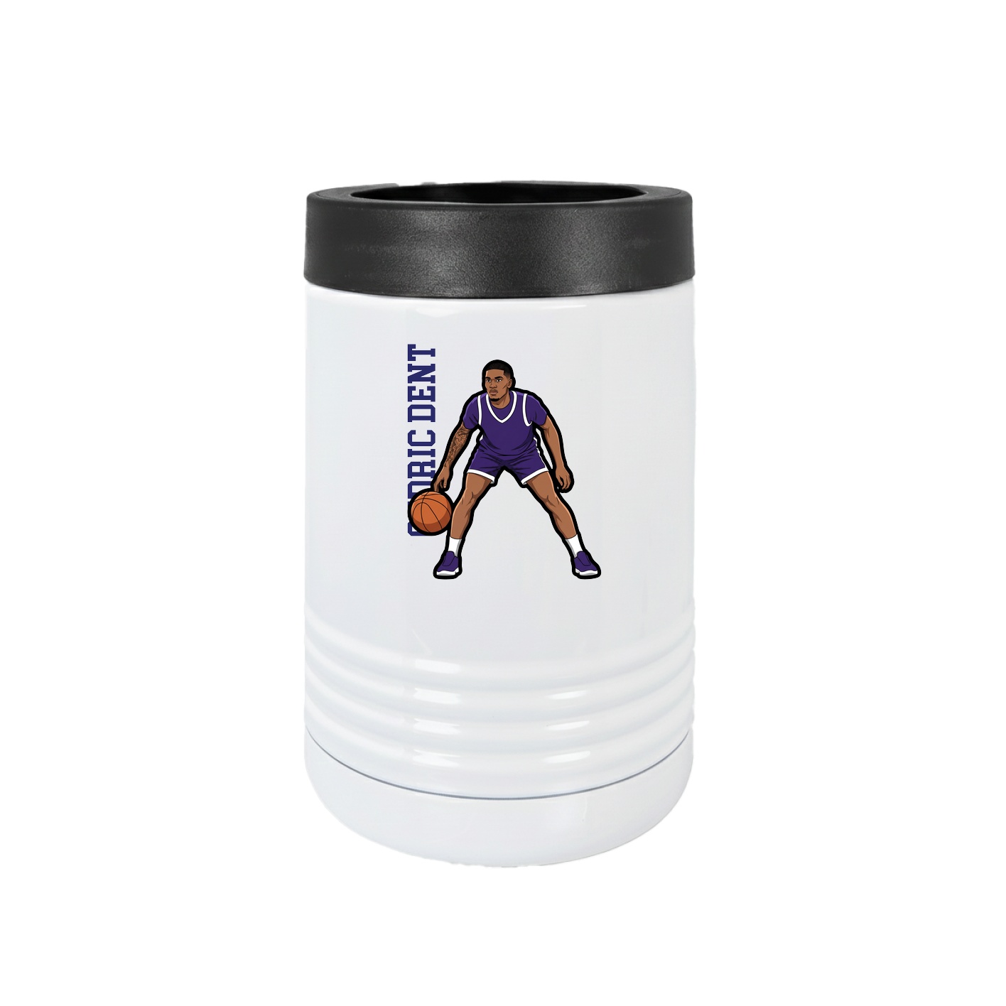Beverage Holder — Name Vertical in White