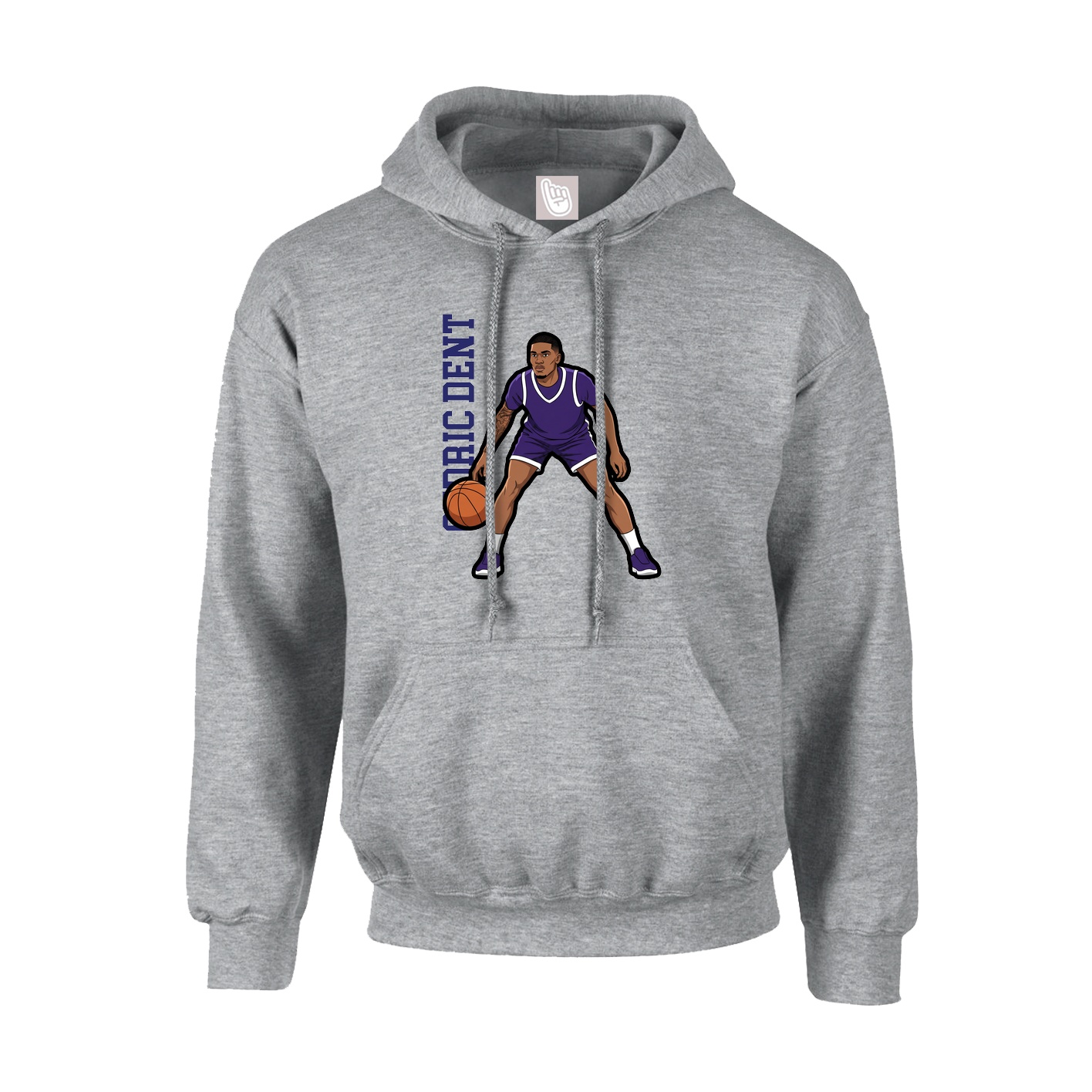 Youth Hoodie — Name Vertical in Grey