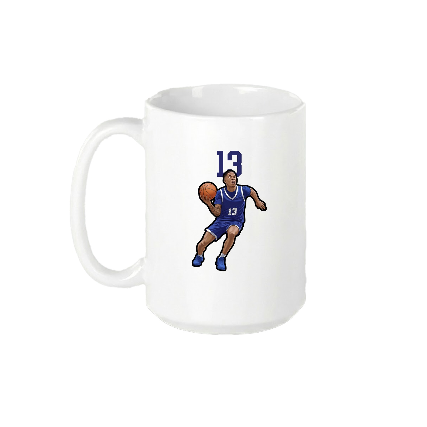 15oz Coffee Mug — Number Top in White