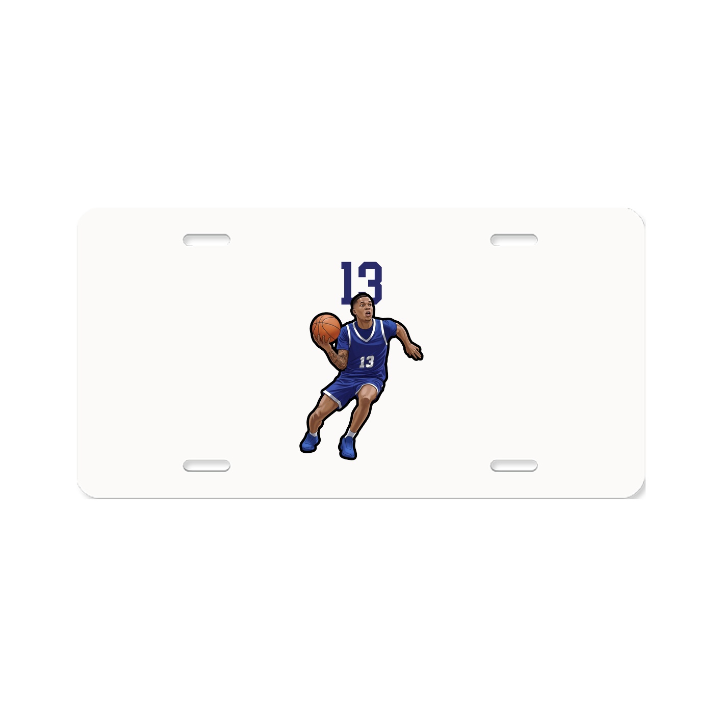 License Plate — Number Top in Classic