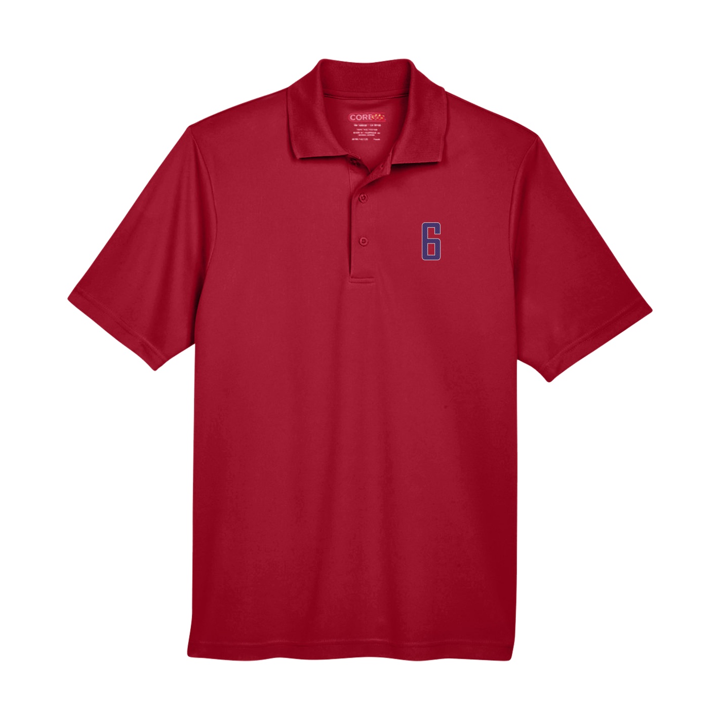 Performance Polo — Front Shirsy in Red