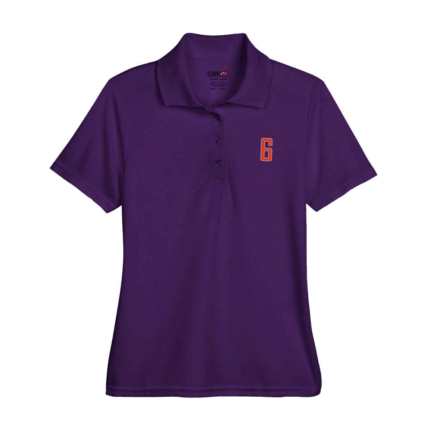 Womens Performance Polo — Front Shirsy in Purple