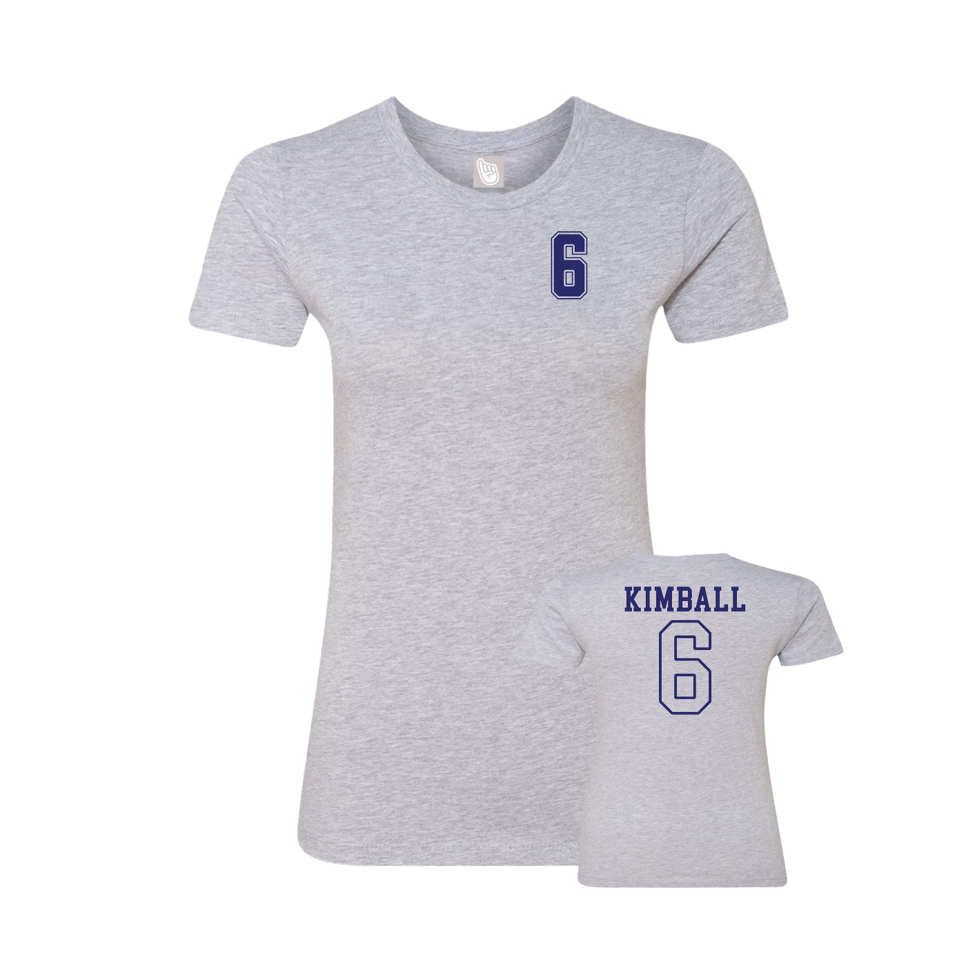 Womens Tee — Chest Back in Grey