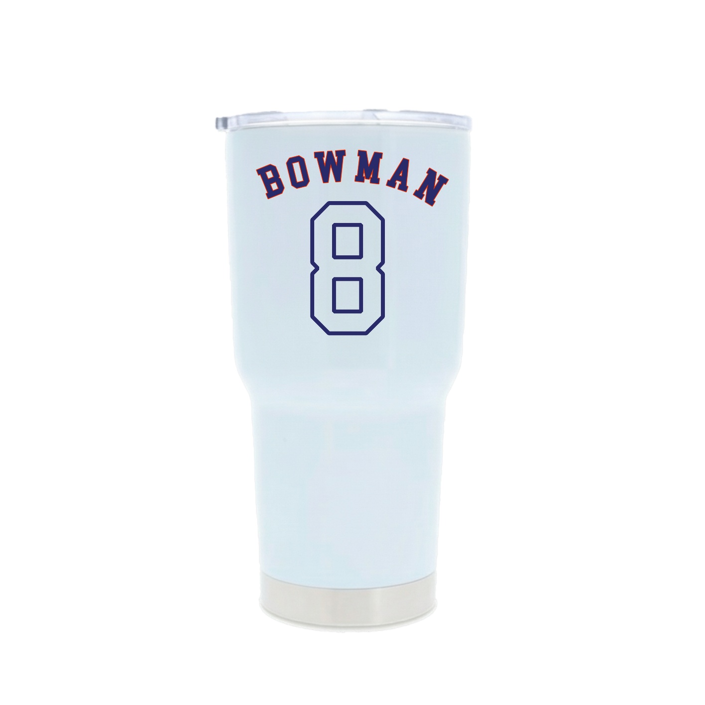 30oz Stainless Steel Tumbler — Shirsey Arch in White
