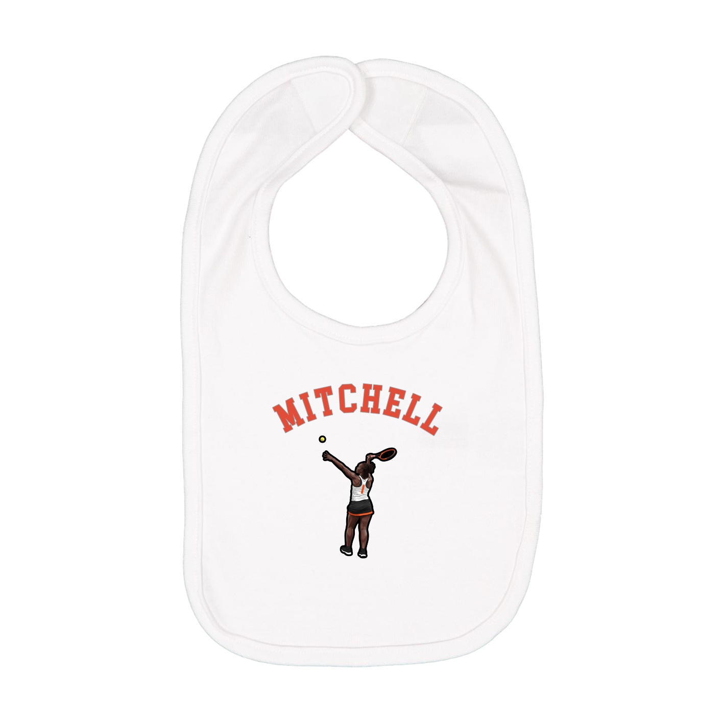 Infant Bib — Shirsey Arch in White