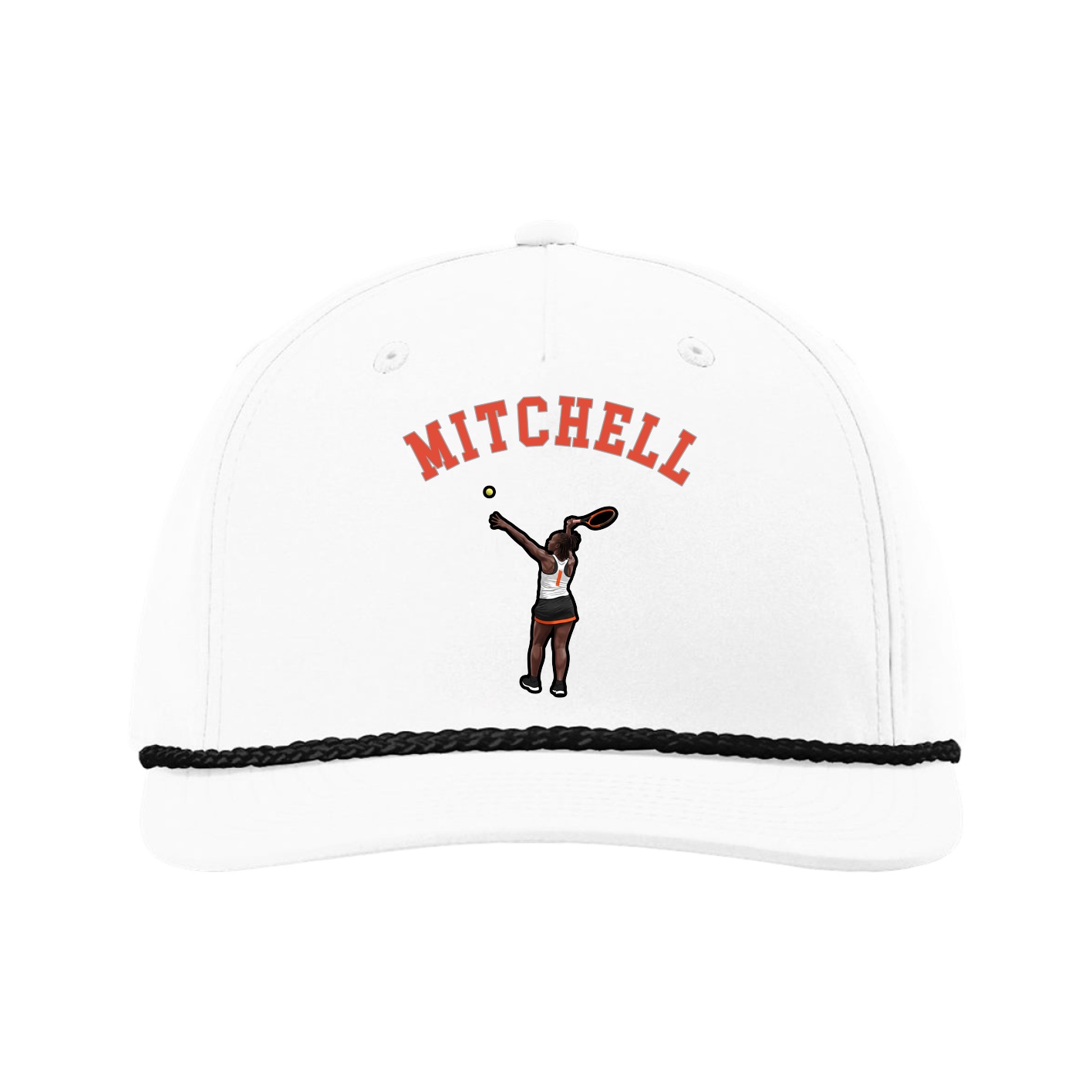 Five-Panel Classic Rope Cap — Shirsey Arch in White