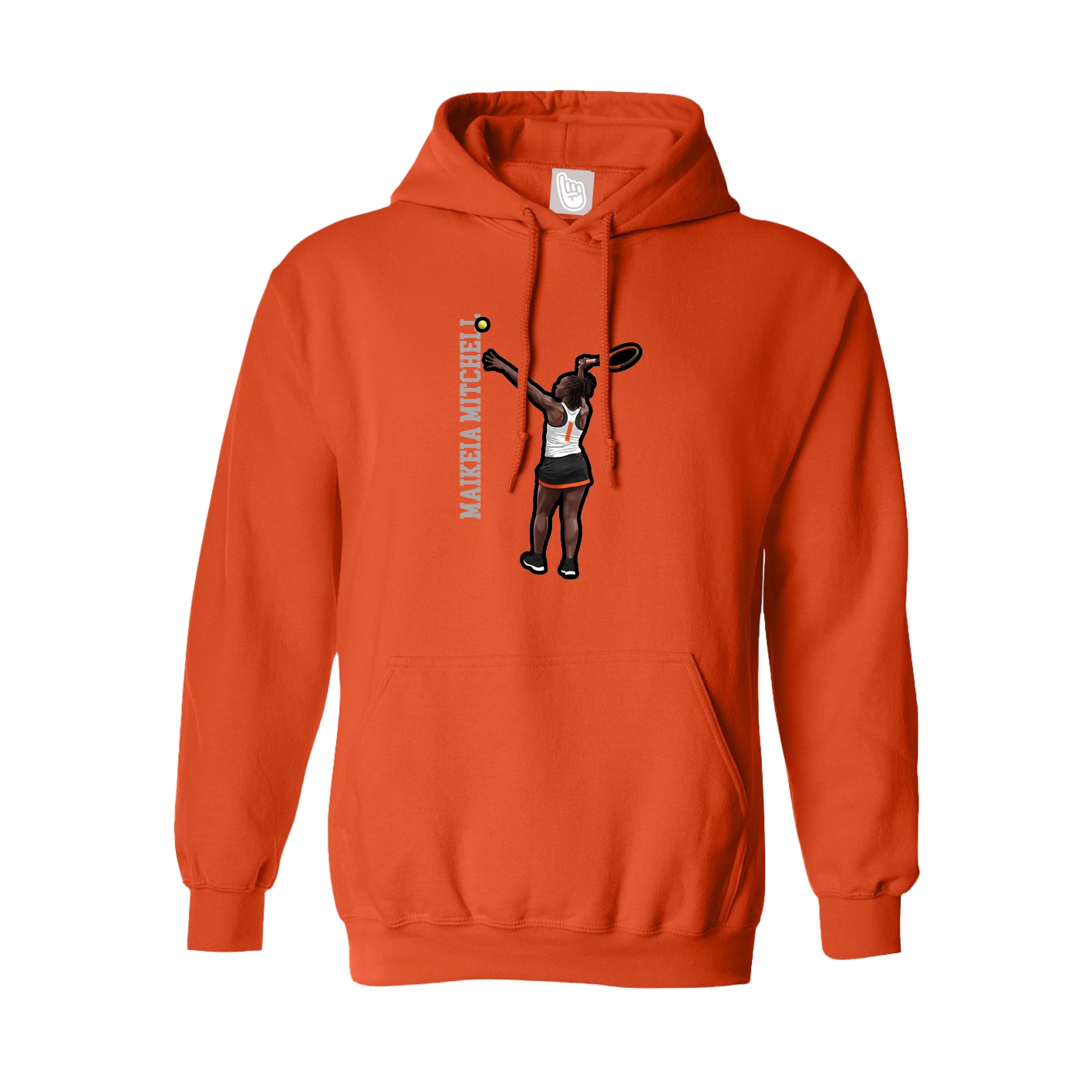 Youth Hoodie — Name Vertical in Orange