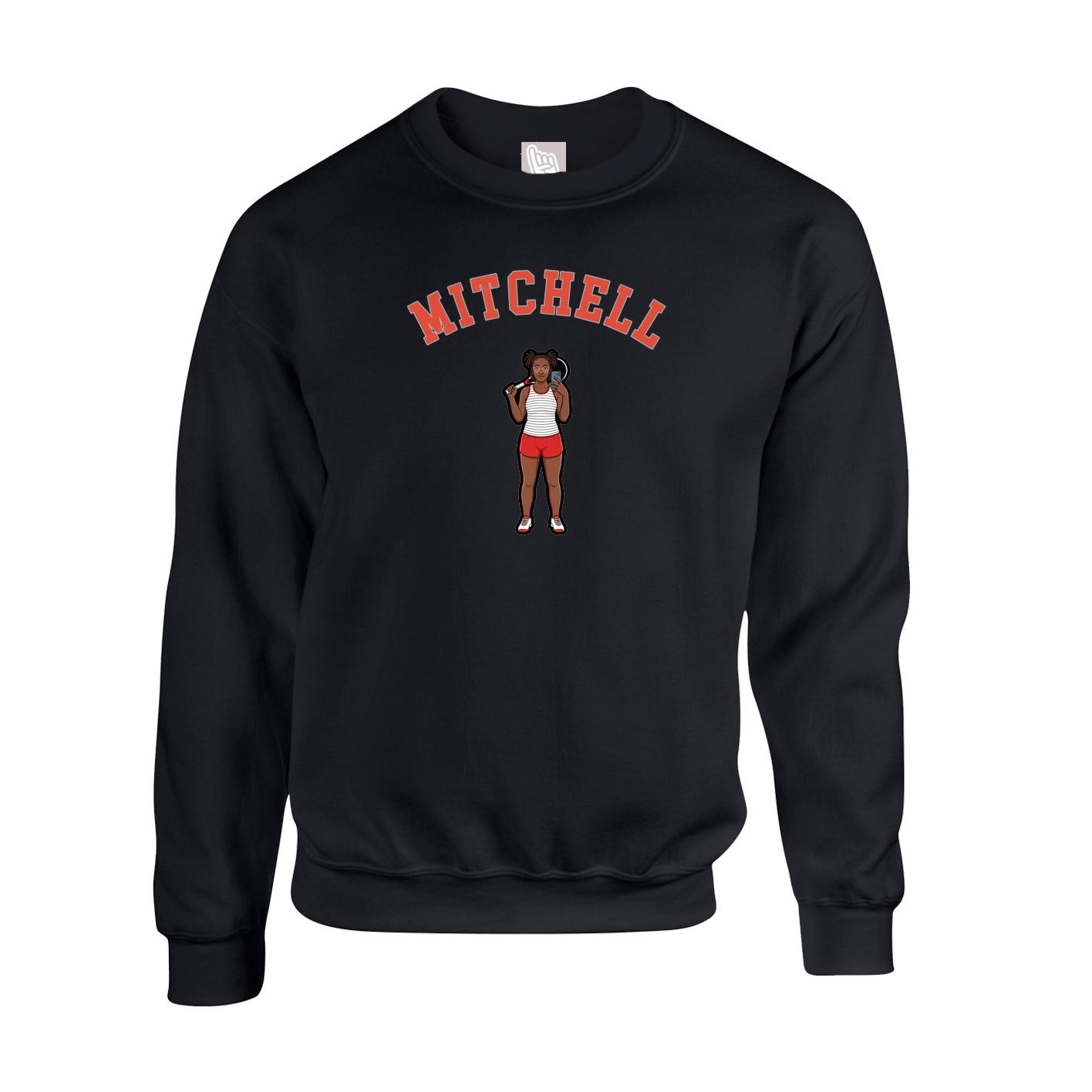 Fleece Crew — Shirsey Arch in Black