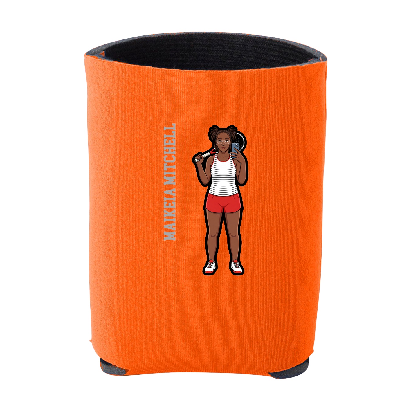 Can Holder — Name Vertical in Orange