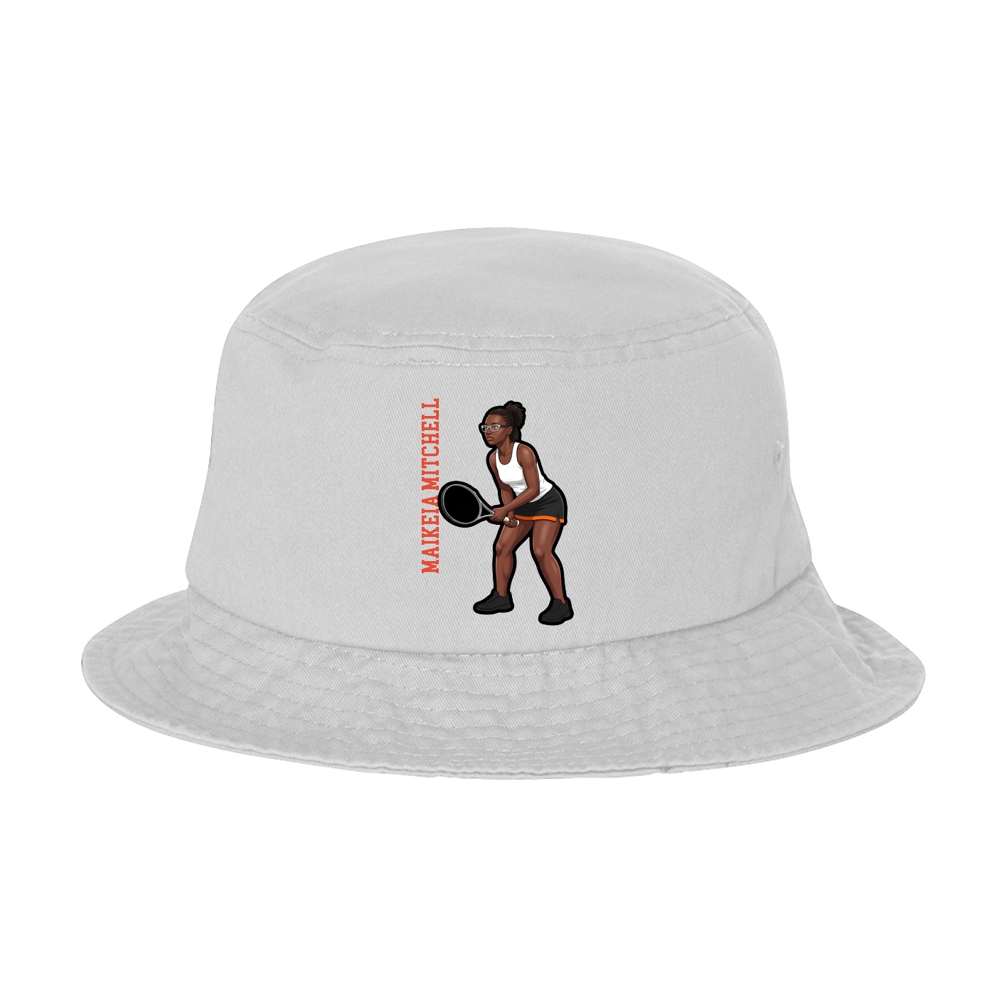 Bucket Cap — Name Vertical in White