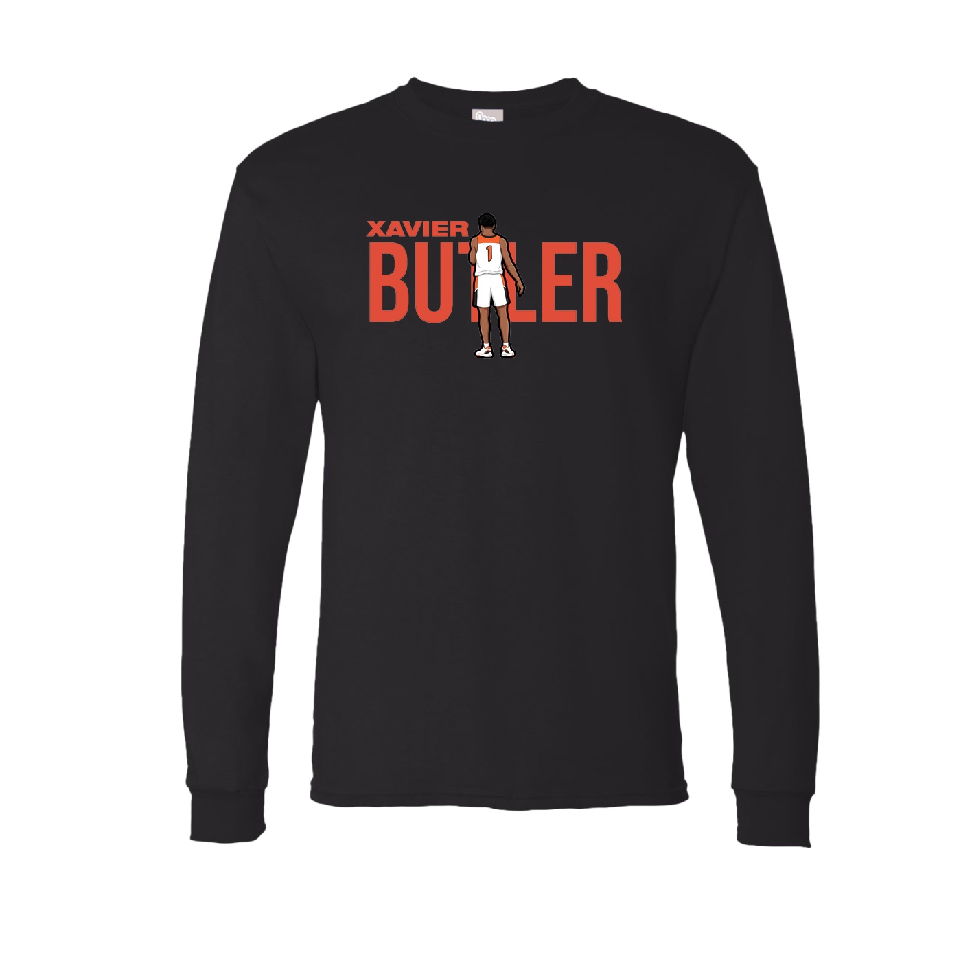 Long Sleeve Tee — Player Name in Black