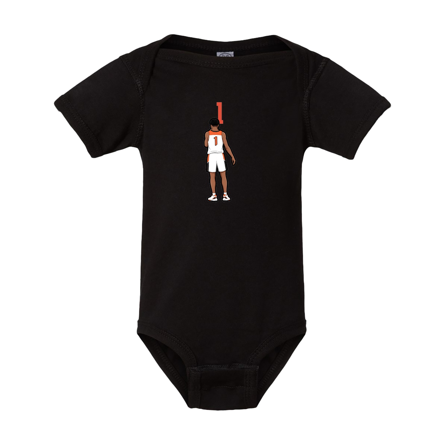 Baby Onesie — Number Top in Black