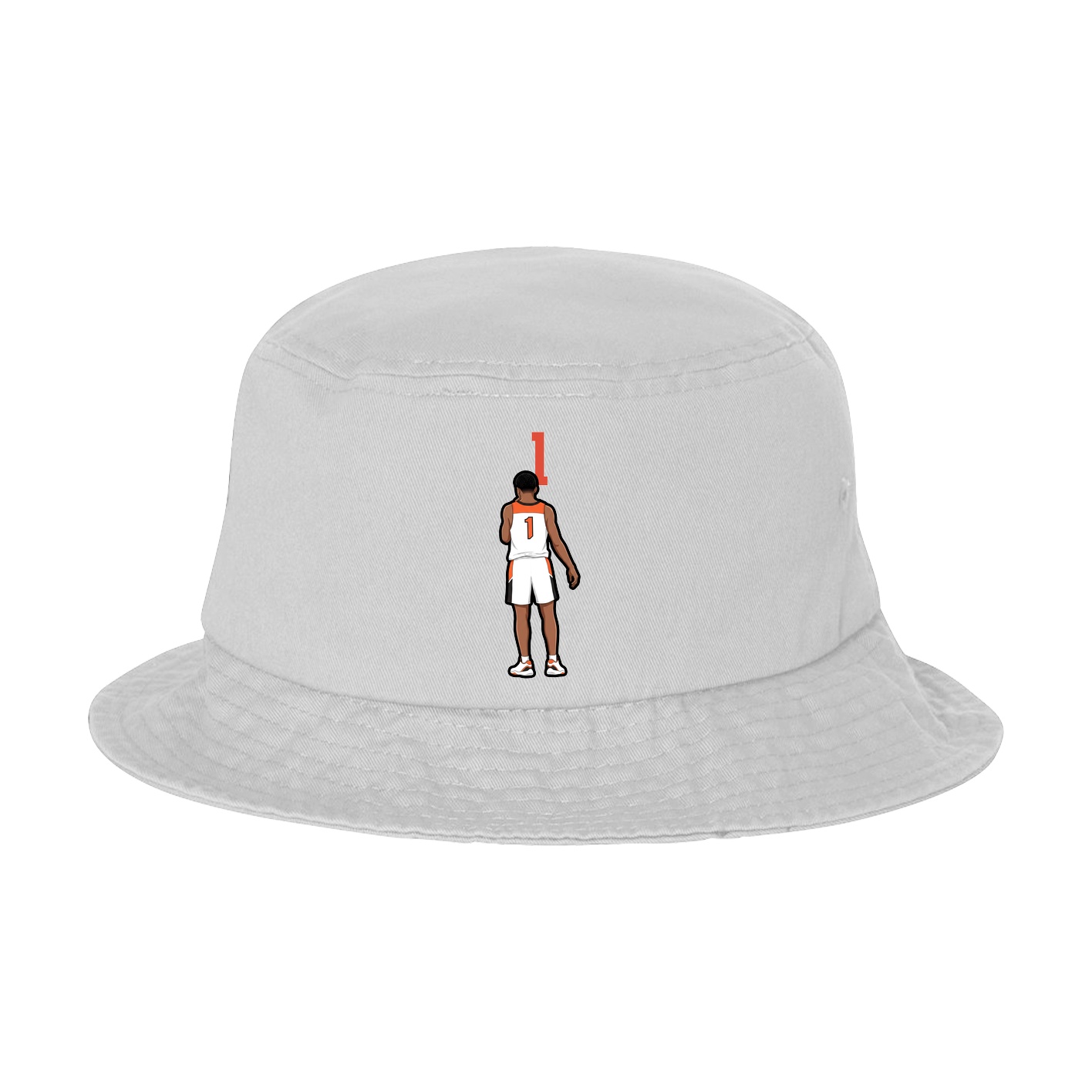 Bucket Cap — Number Top in White
