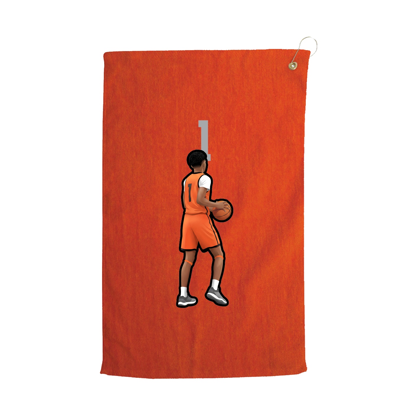 Golf Towel — Number Top in Orange
