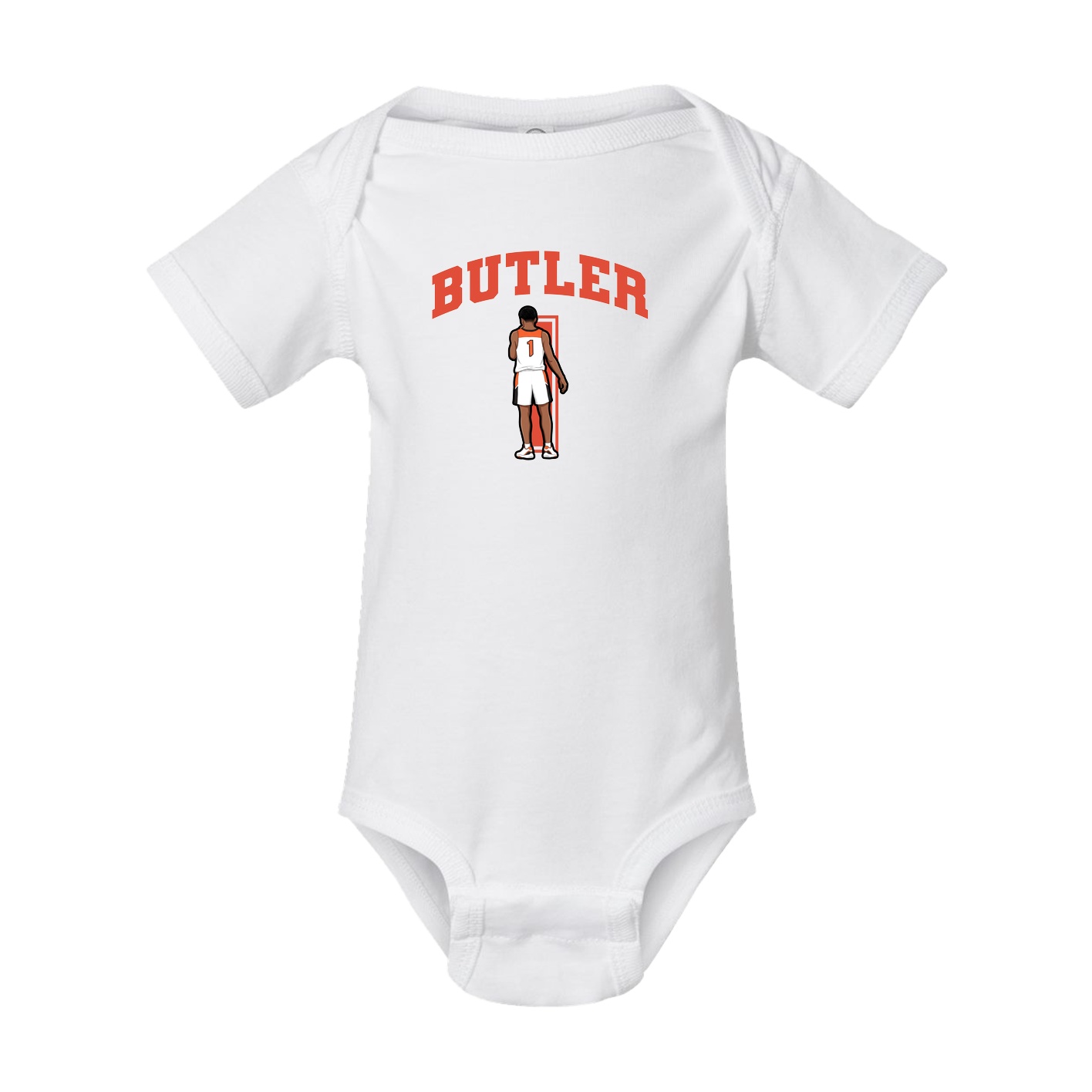 Baby Onesie — Number in White