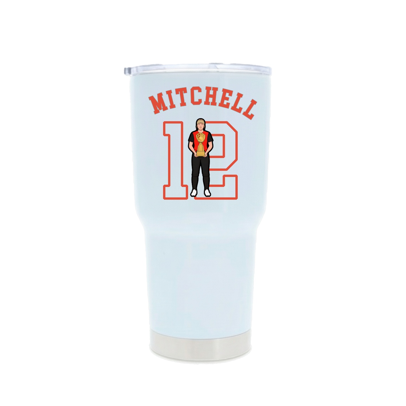 30oz Stainless Steel Tumbler — Shirsey Arch in White