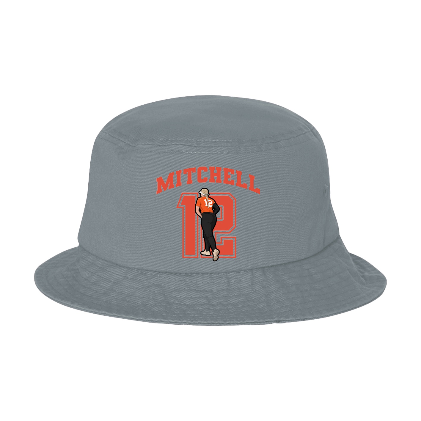 Bucket Cap — Number in Grey