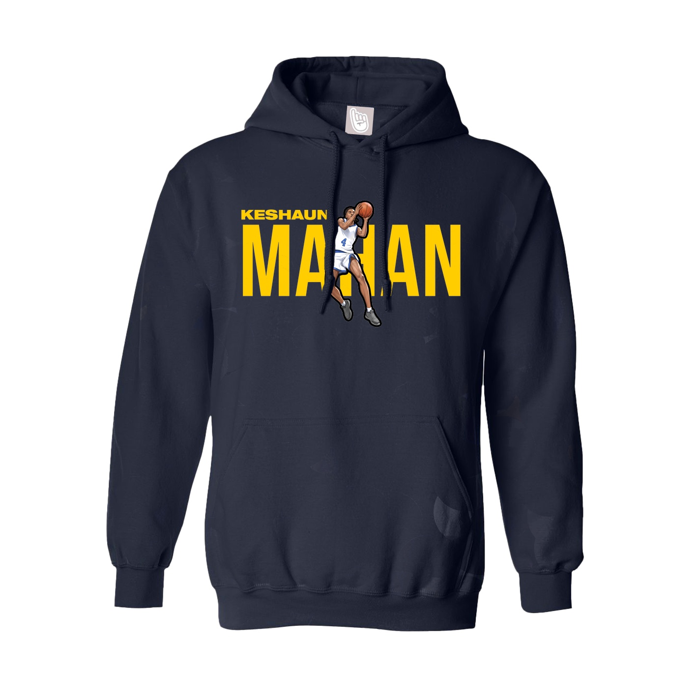 Hoodie — Player Name in Navy
