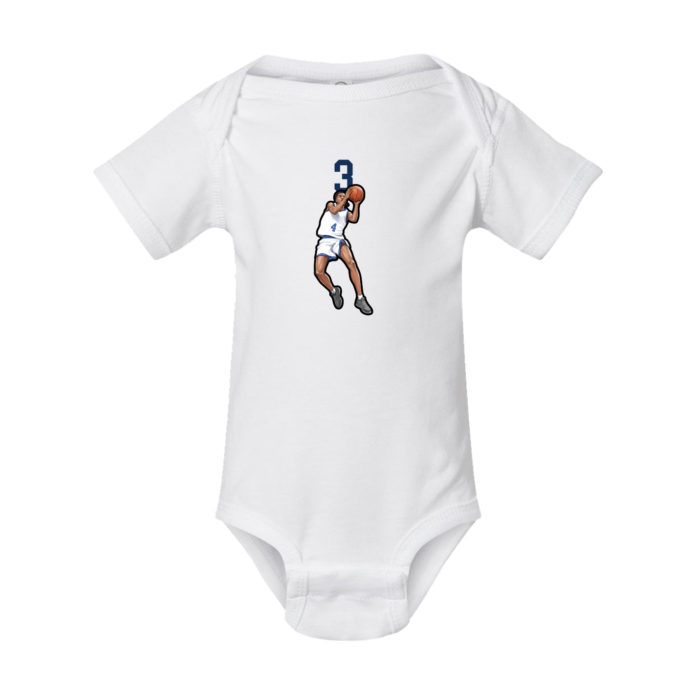 Baby Onesie — Number Top in White