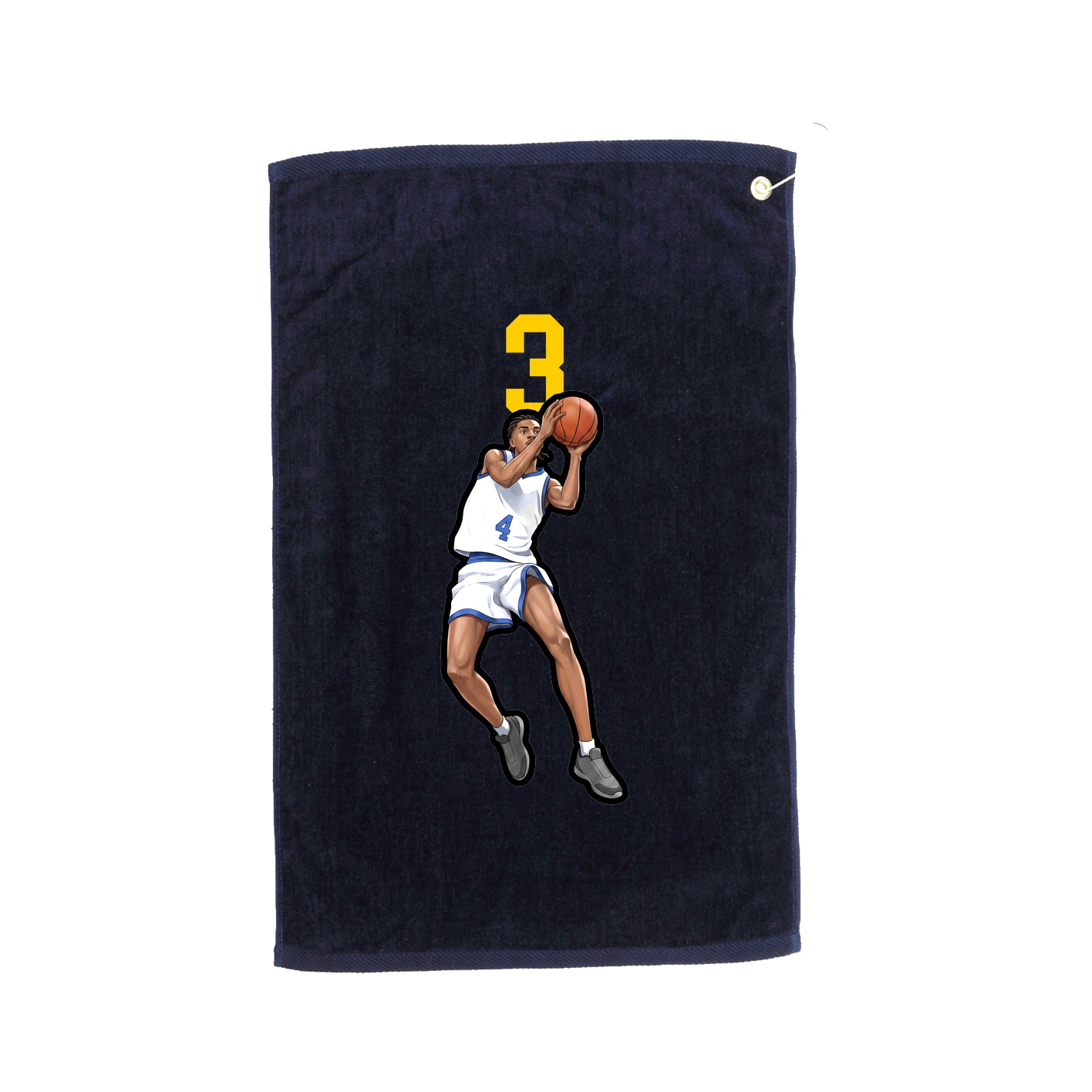 Golf Towel — Number Top in Navy