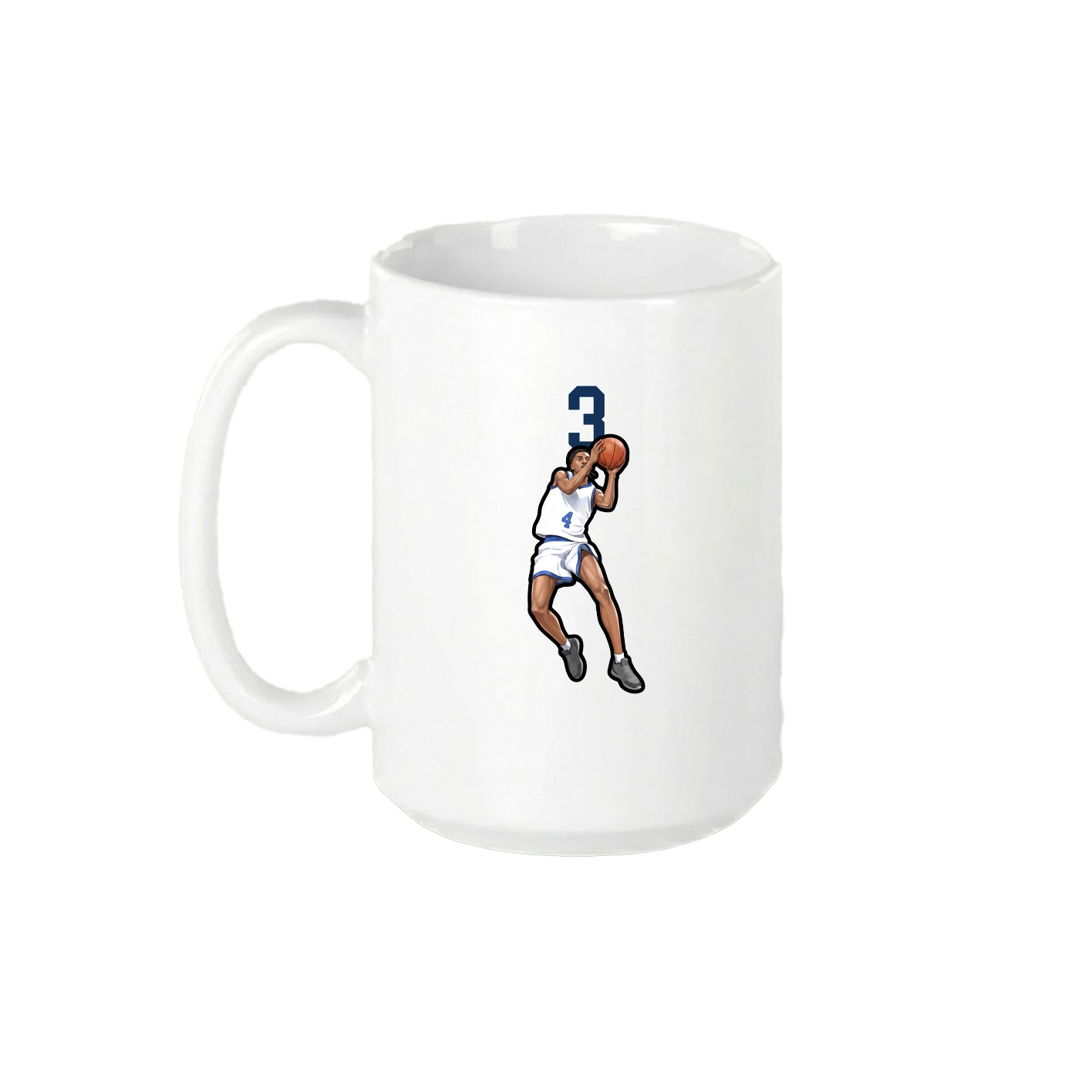 15oz Coffee Mug — Number Top in White