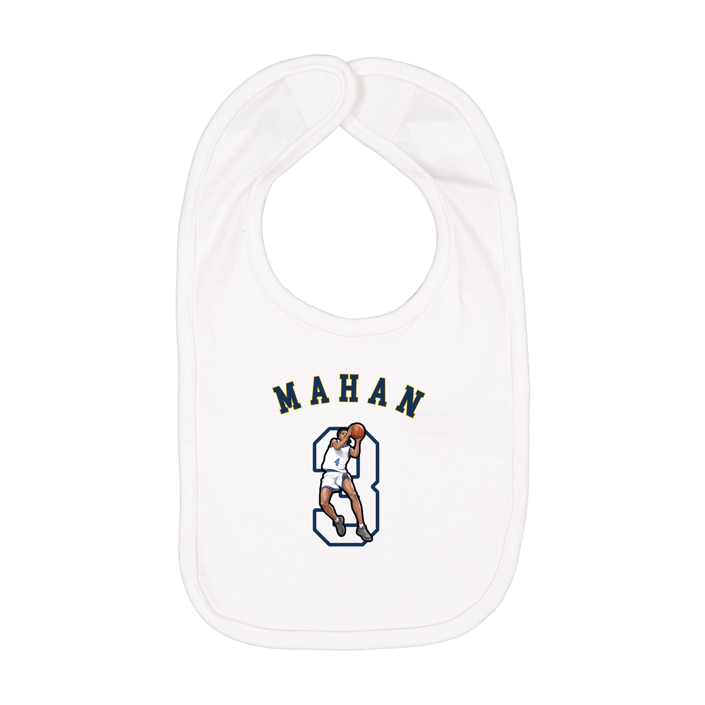 Infant Bib — Shirsey Arch in White