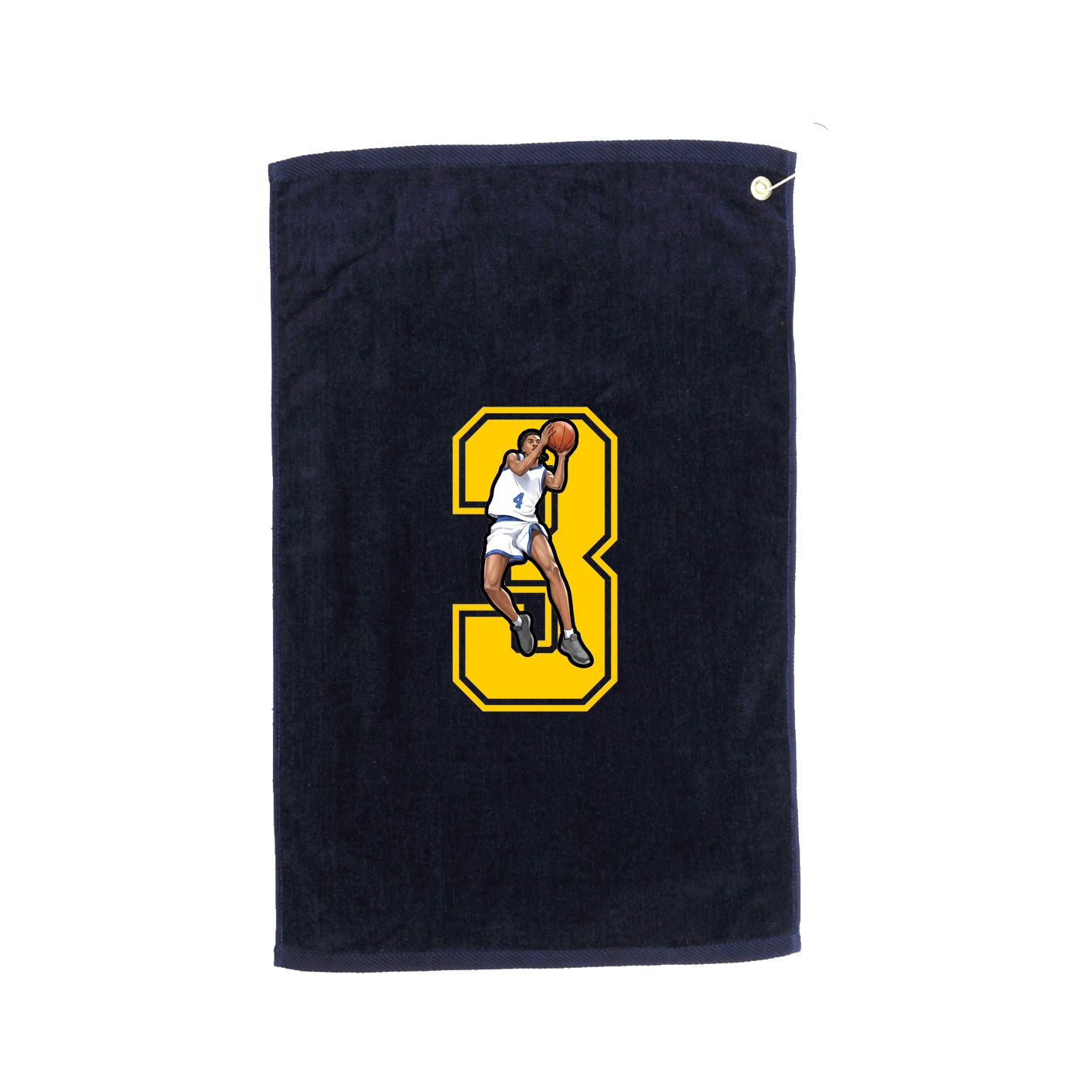 Golf Towel — Number in Navy