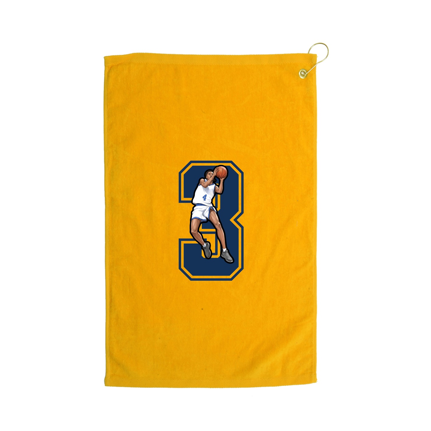 Golf Towel — Number in Gold