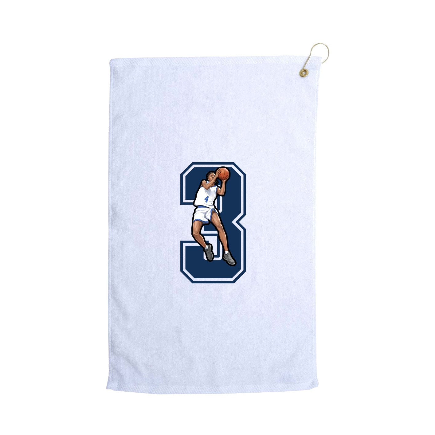 Golf Towel — Number in White