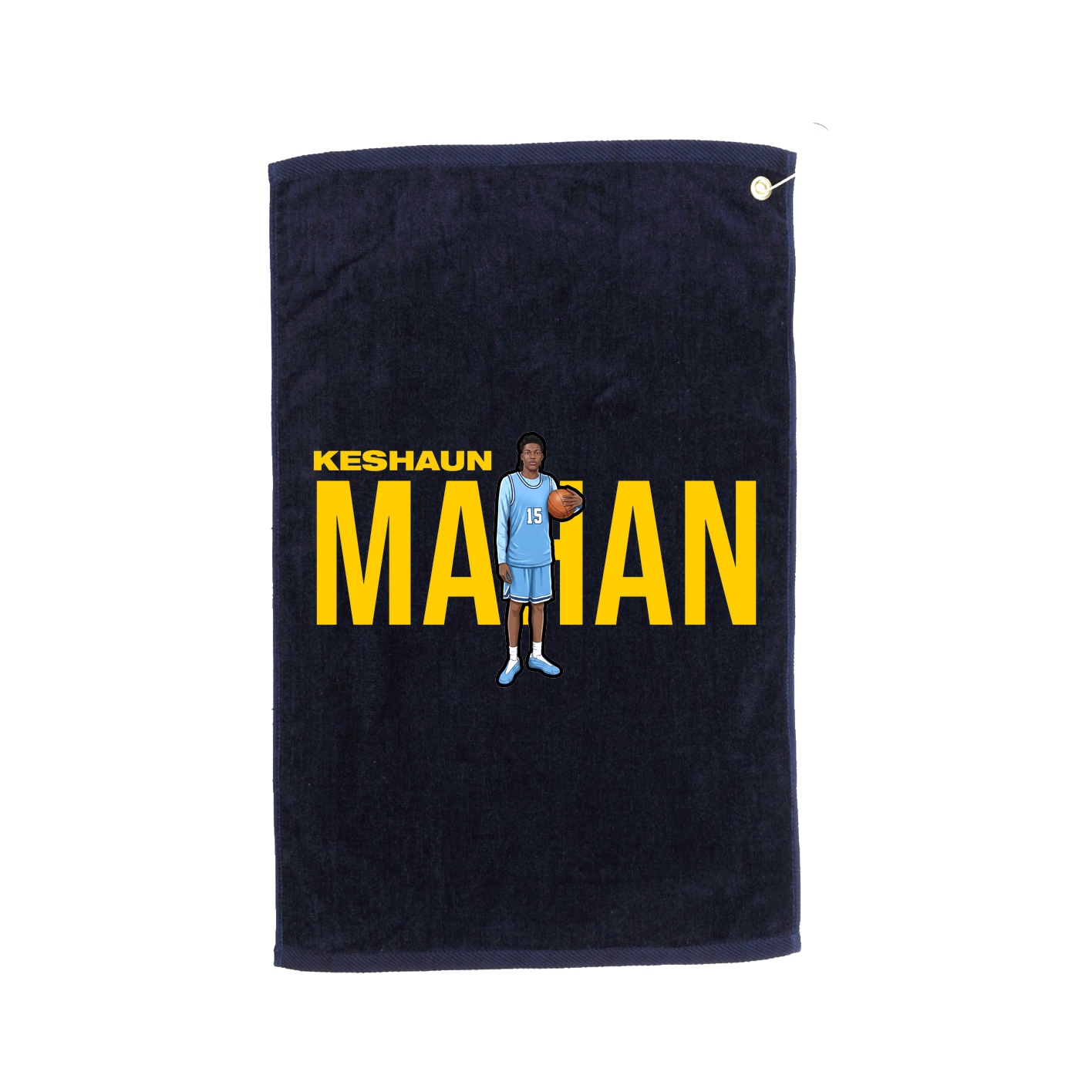 Golf Towel — Player Name in Navy