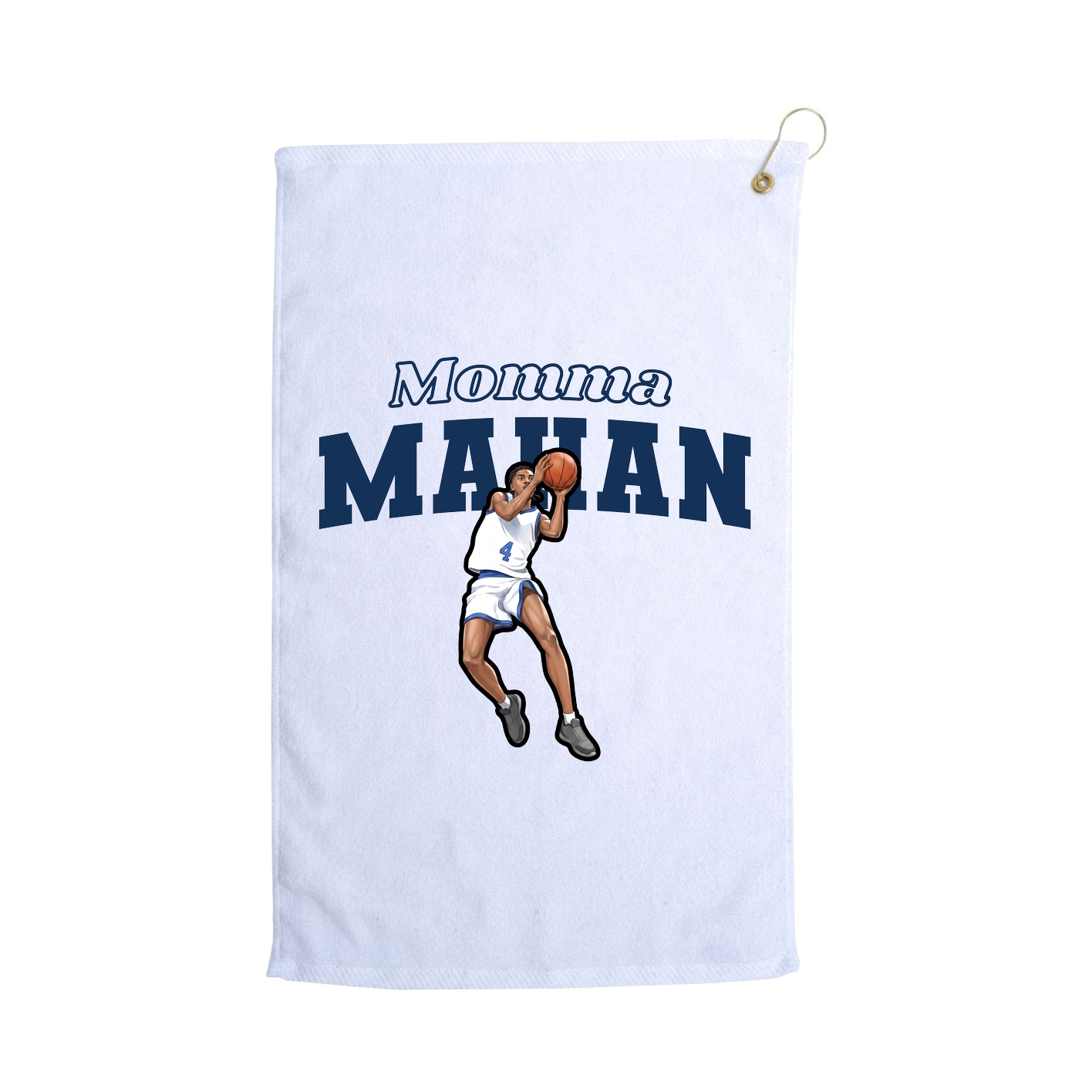 Golf Towel — Mothers Day Block in White