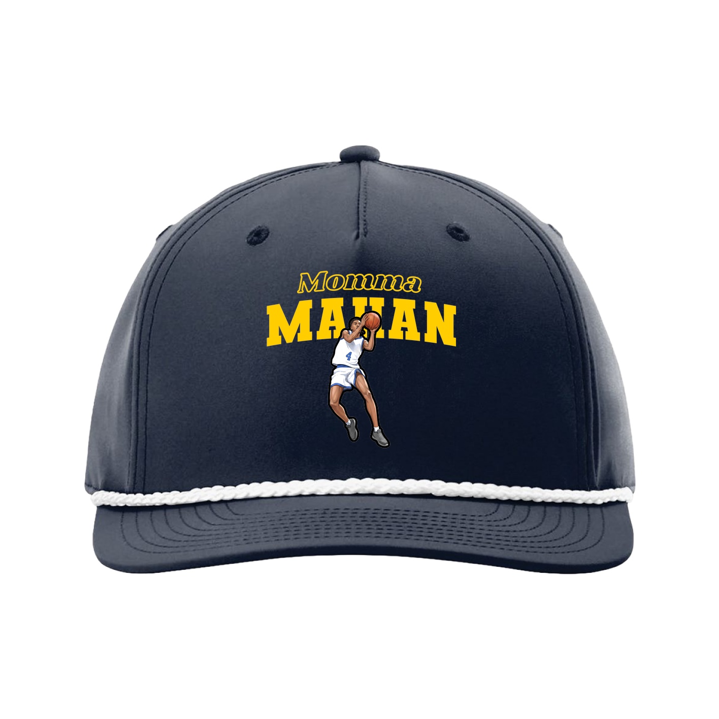 Five-Panel Classic Rope Cap — Mothers Day Block in Navy