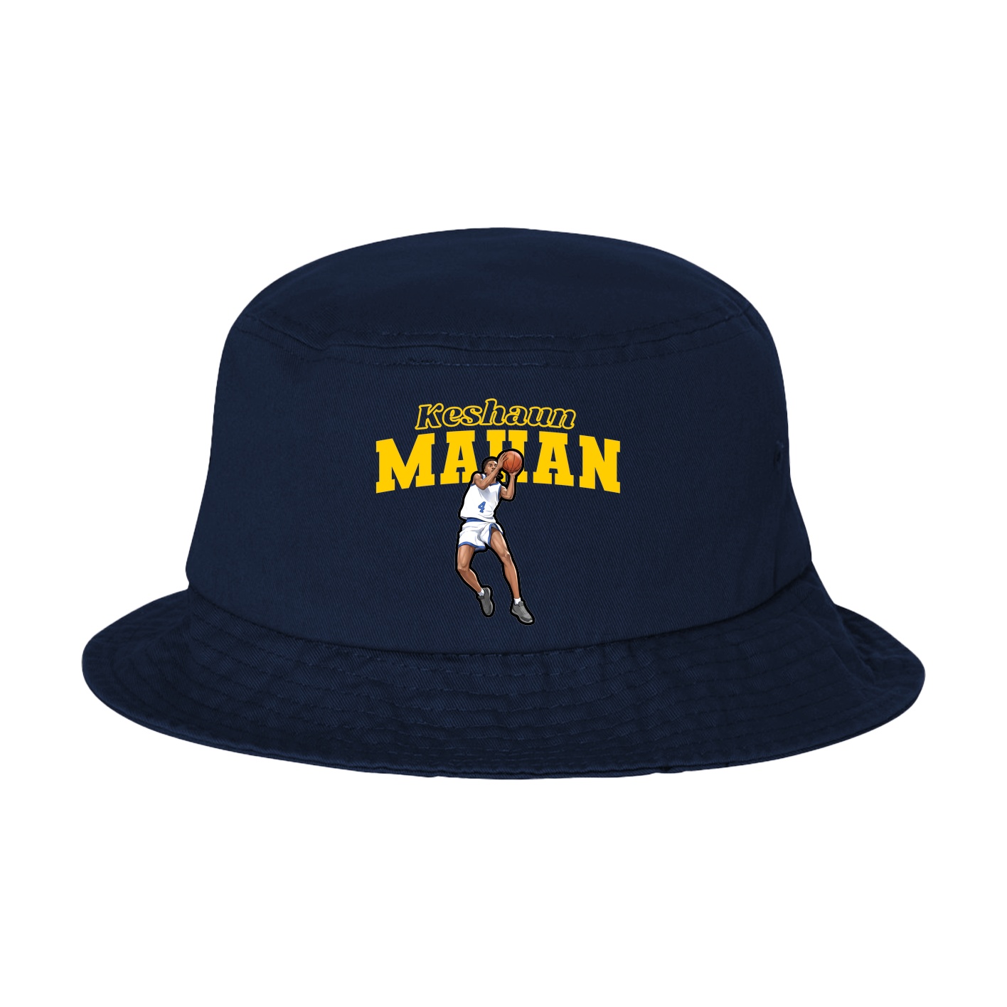 Bucket Cap — Name Arch in Navy