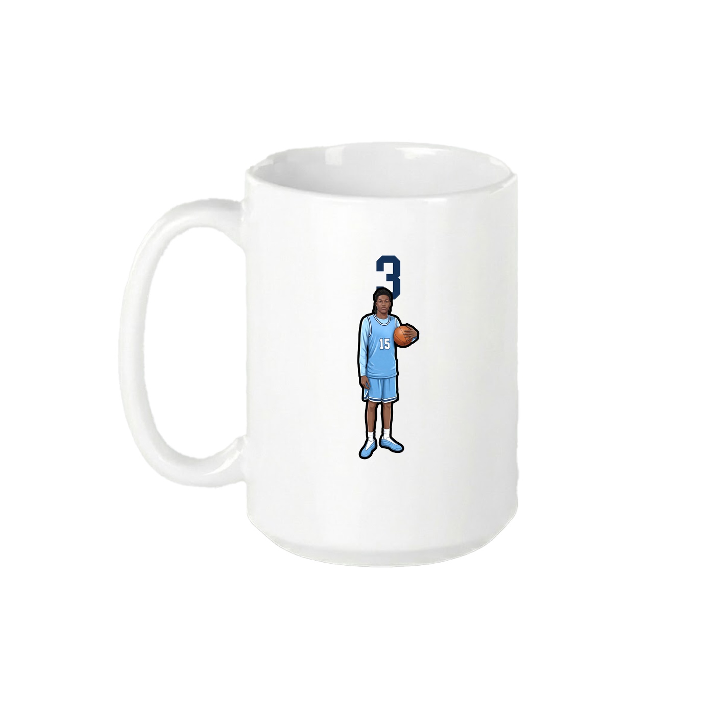 15oz Coffee Mug — Number Top in White