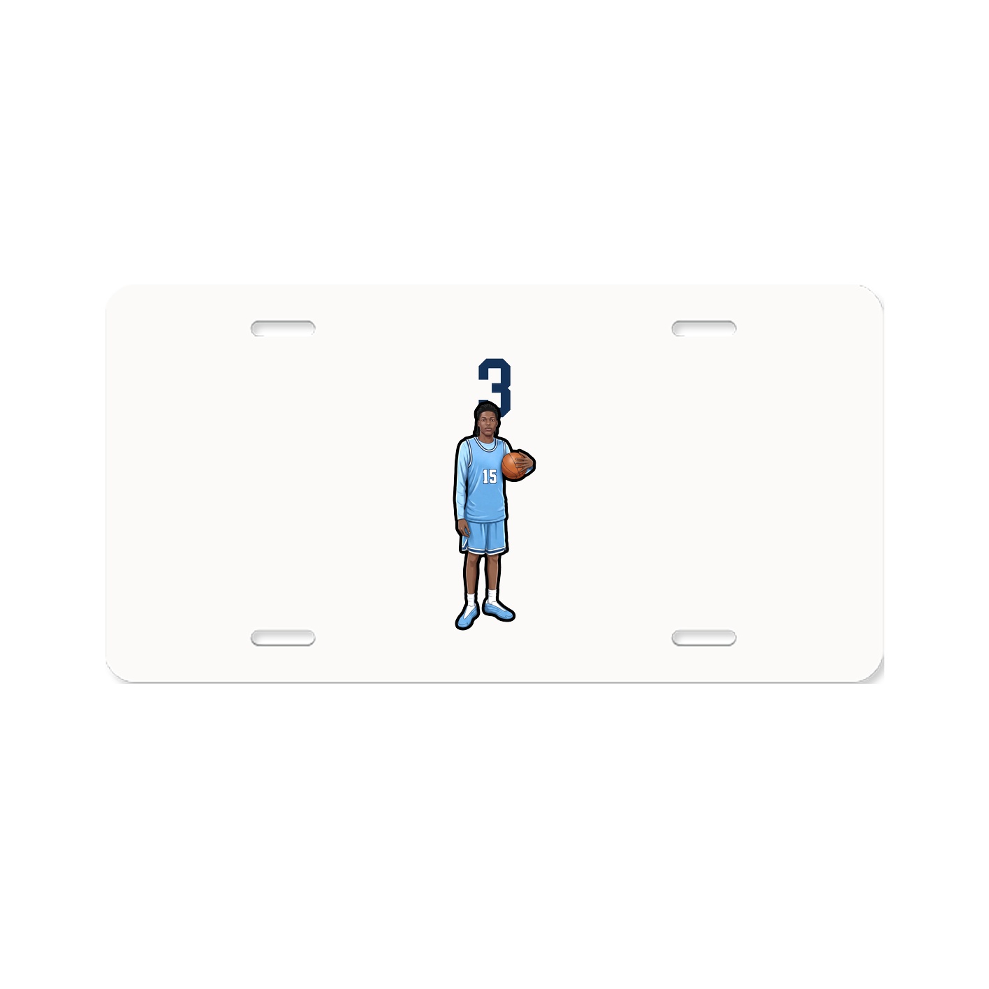 License Plate — Number Top in Classic
