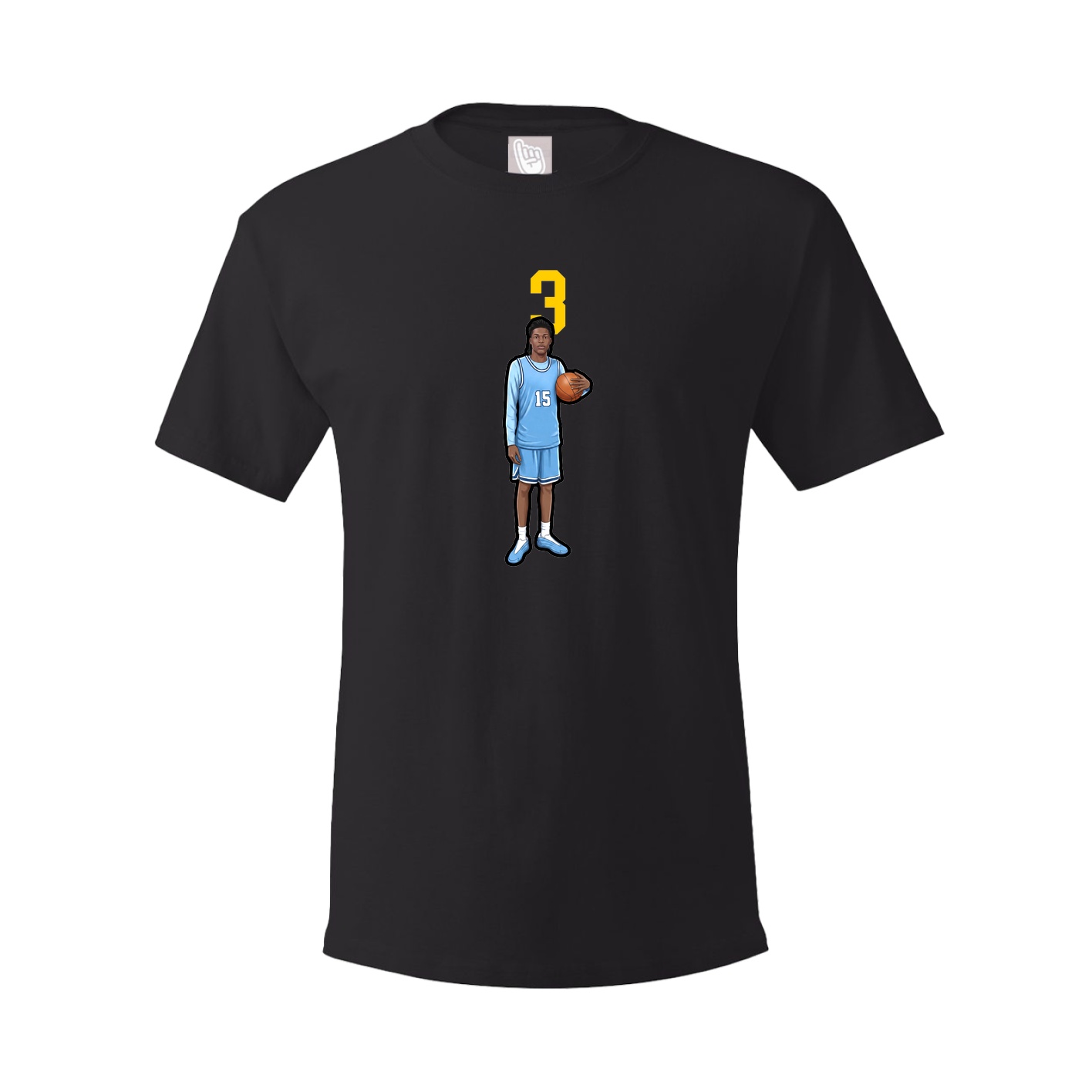 Youth Tee — Number Top in Black