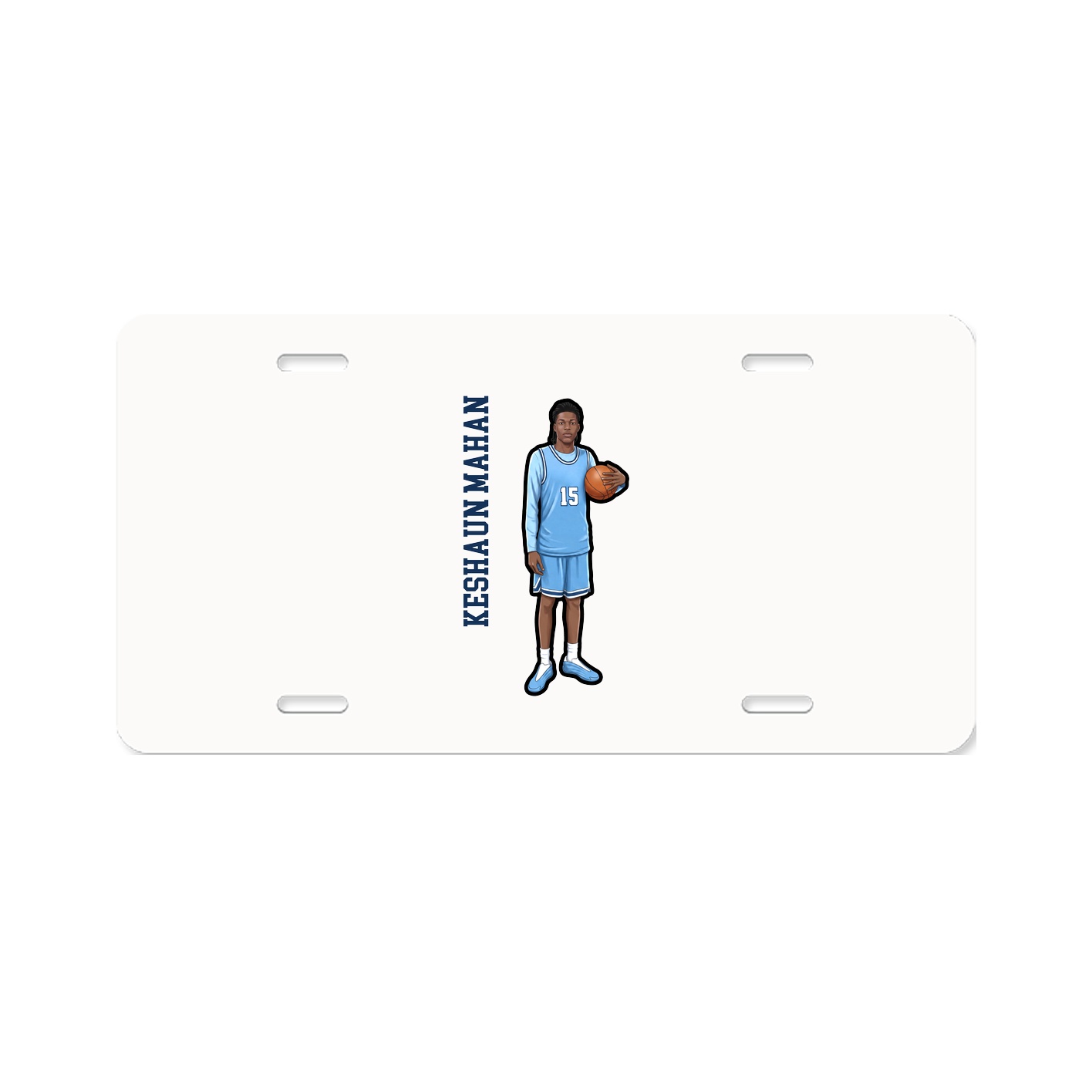 License Plate — Name Vertical in Classic