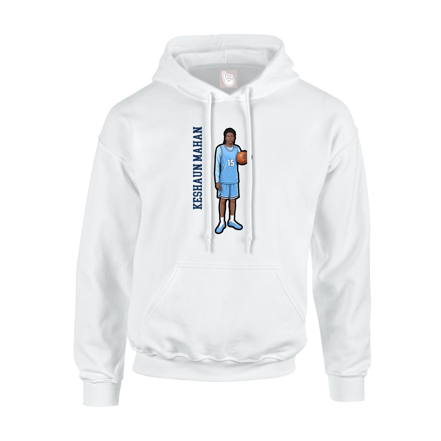 Hoodie — Name Vertical in White