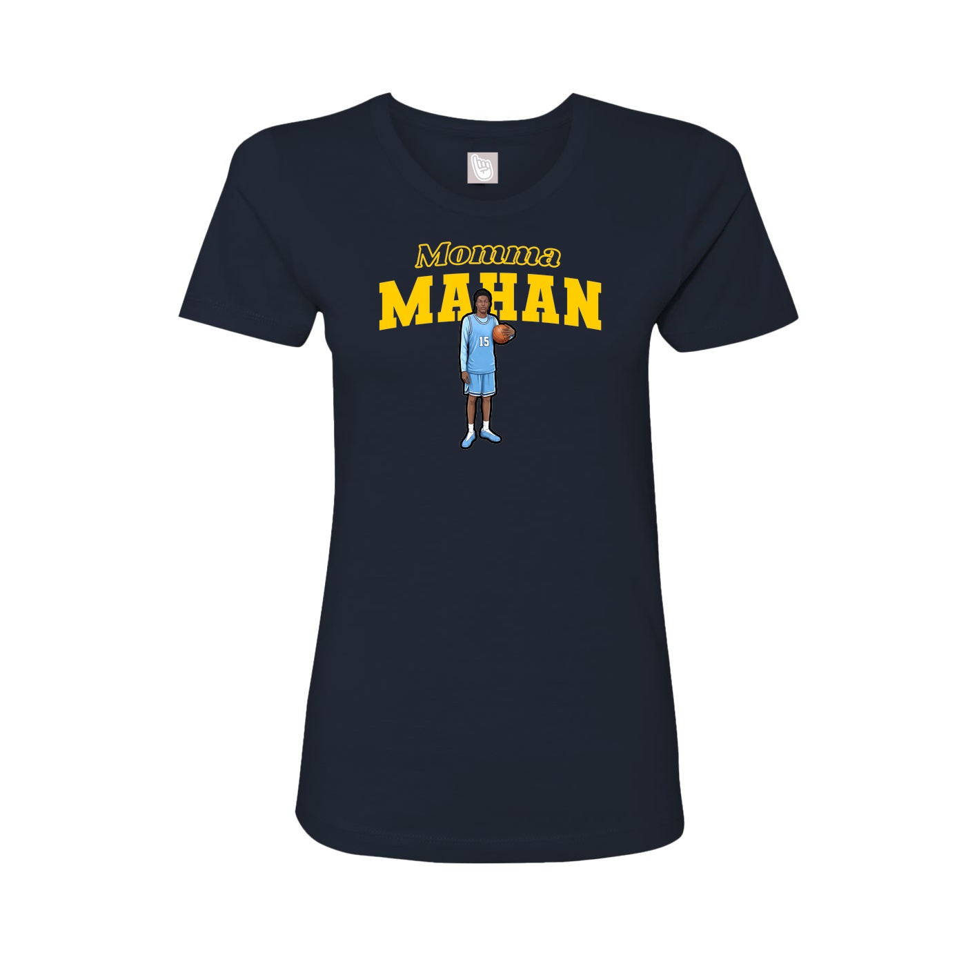 Womens Tee — Mothers Day Block in Navy