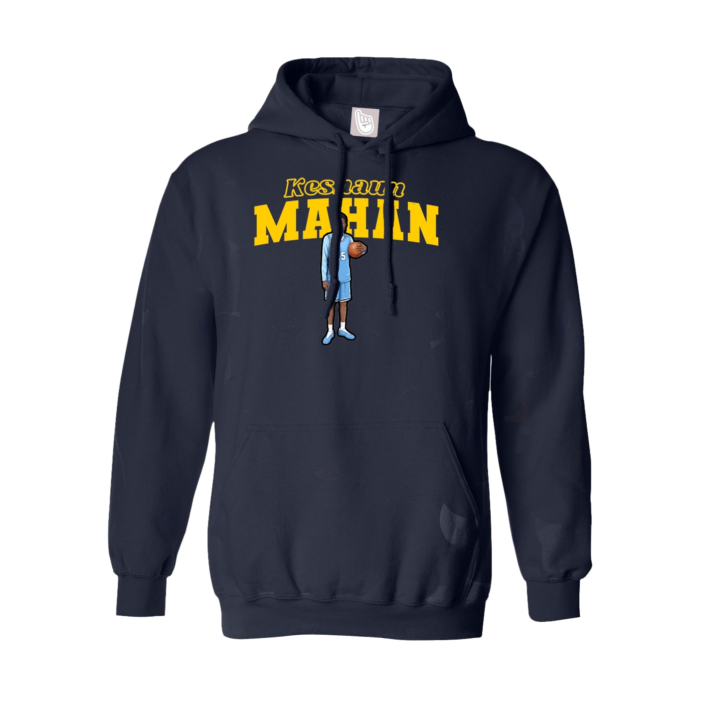 Youth Hoodie — Name Arch in Navy