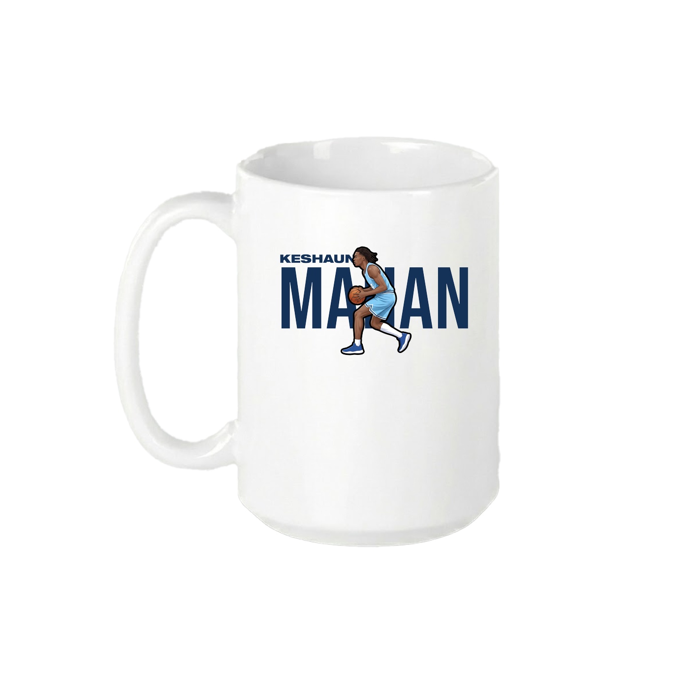 15oz Coffee Mug — Player Name in White
